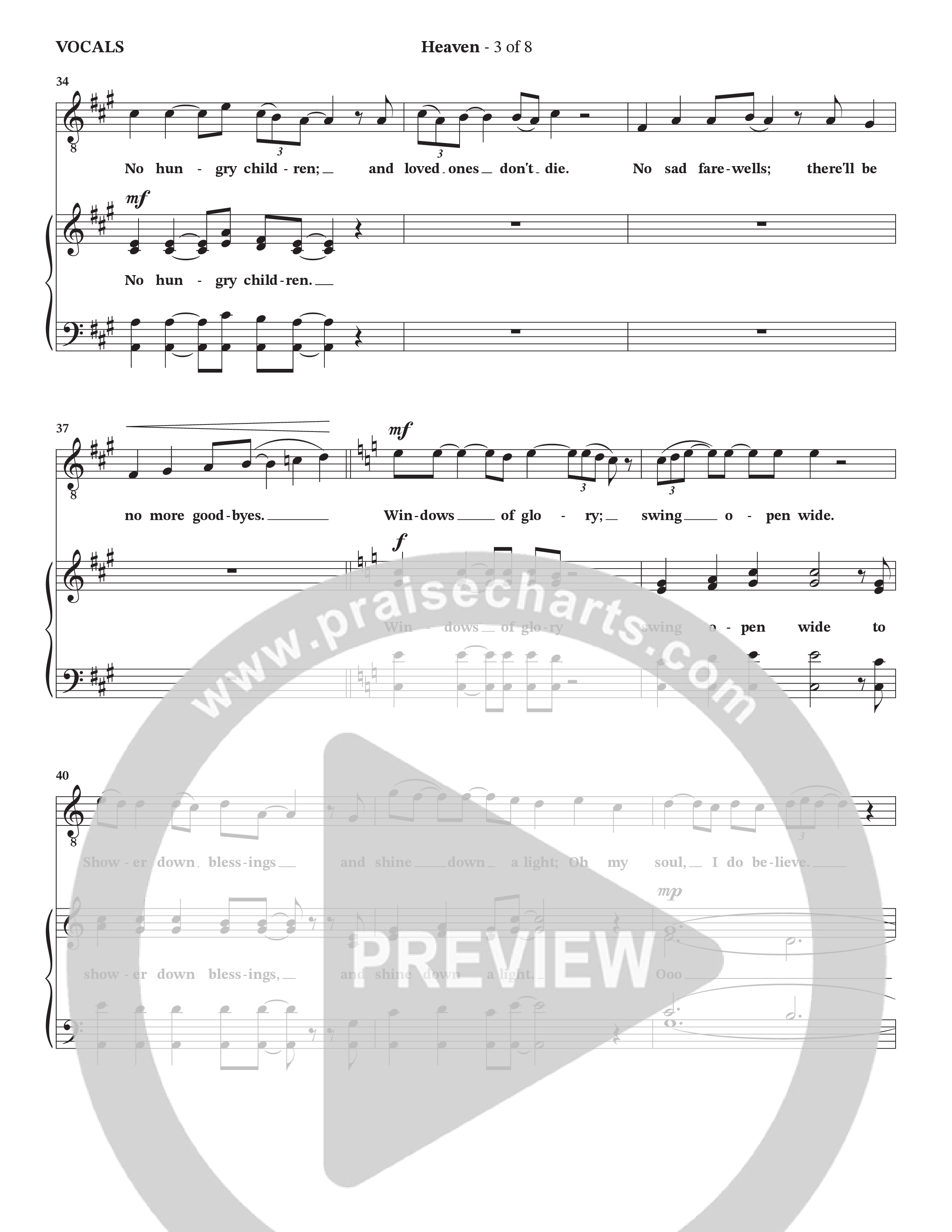 Heaven (Choral Anthem SATB) Choir Sheet (Charles Billingsley / Arr. Bradley Knight / Orch. Wayne Haun)
