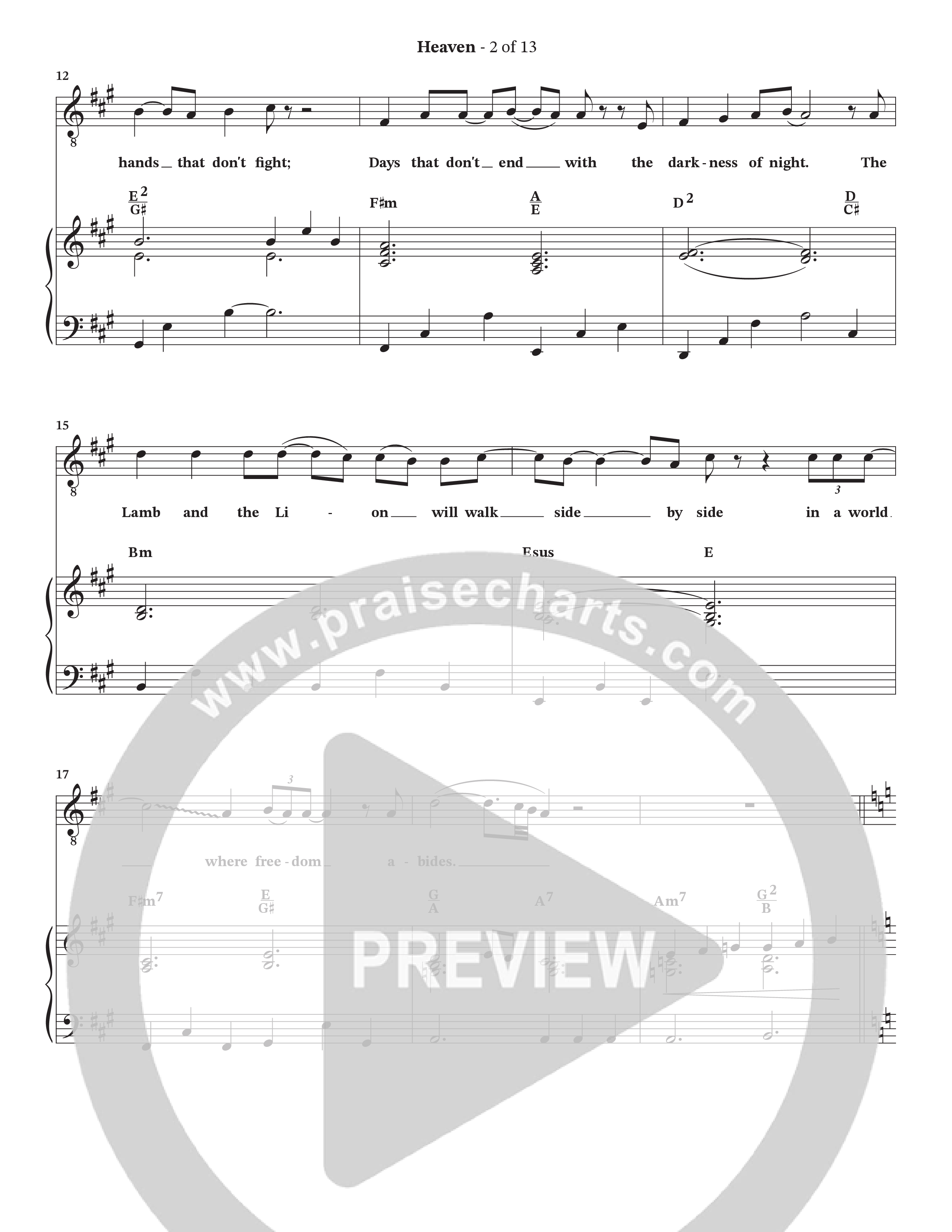 Heaven (Choral Anthem SATB) Piano/Vocal (SATB) (Charles Billingsley / Arr. Bradley Knight / Orch. Wayne Haun)