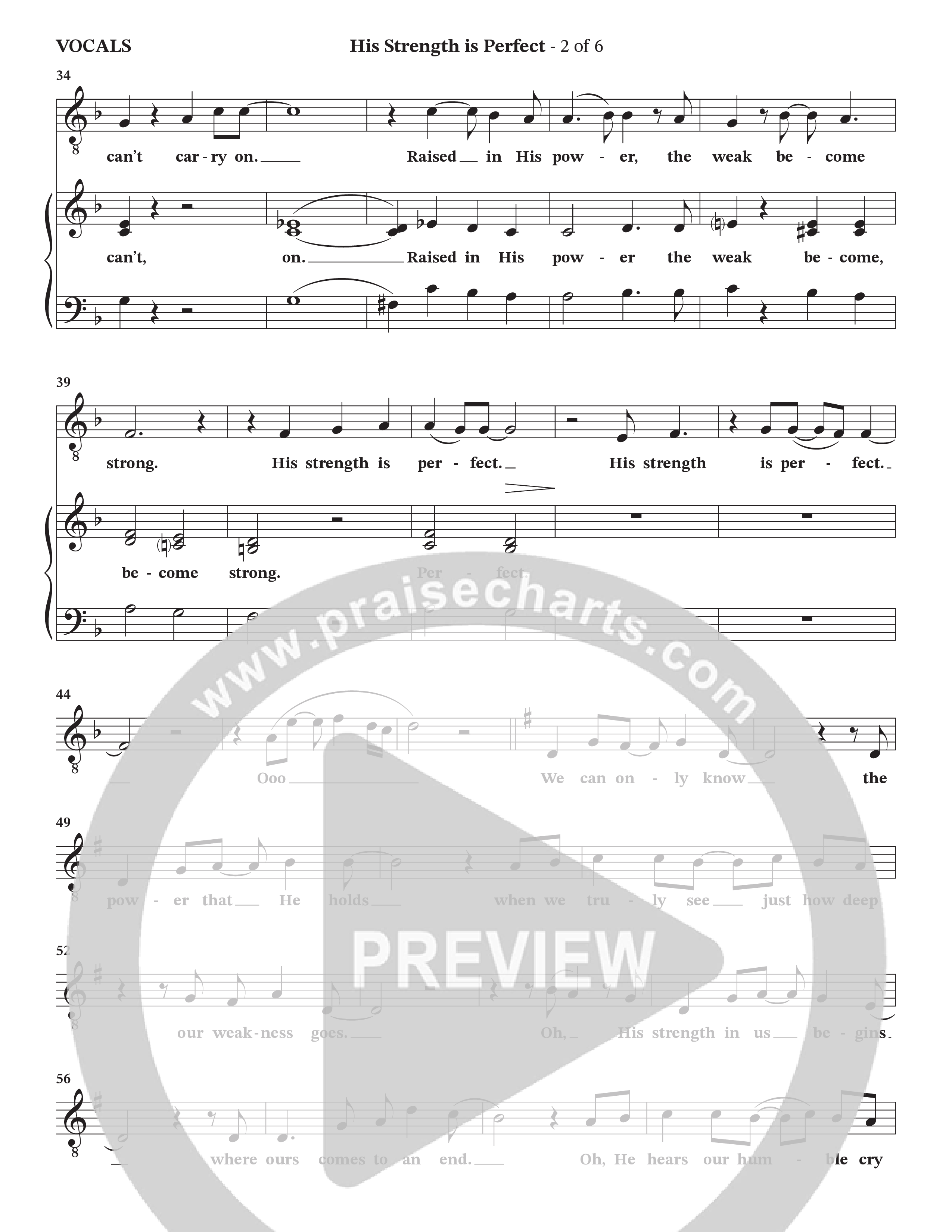 His Strength (Choral Anthem SATB) Choir Sheet (Charles Billingsley / Arr. Wayne Haun)