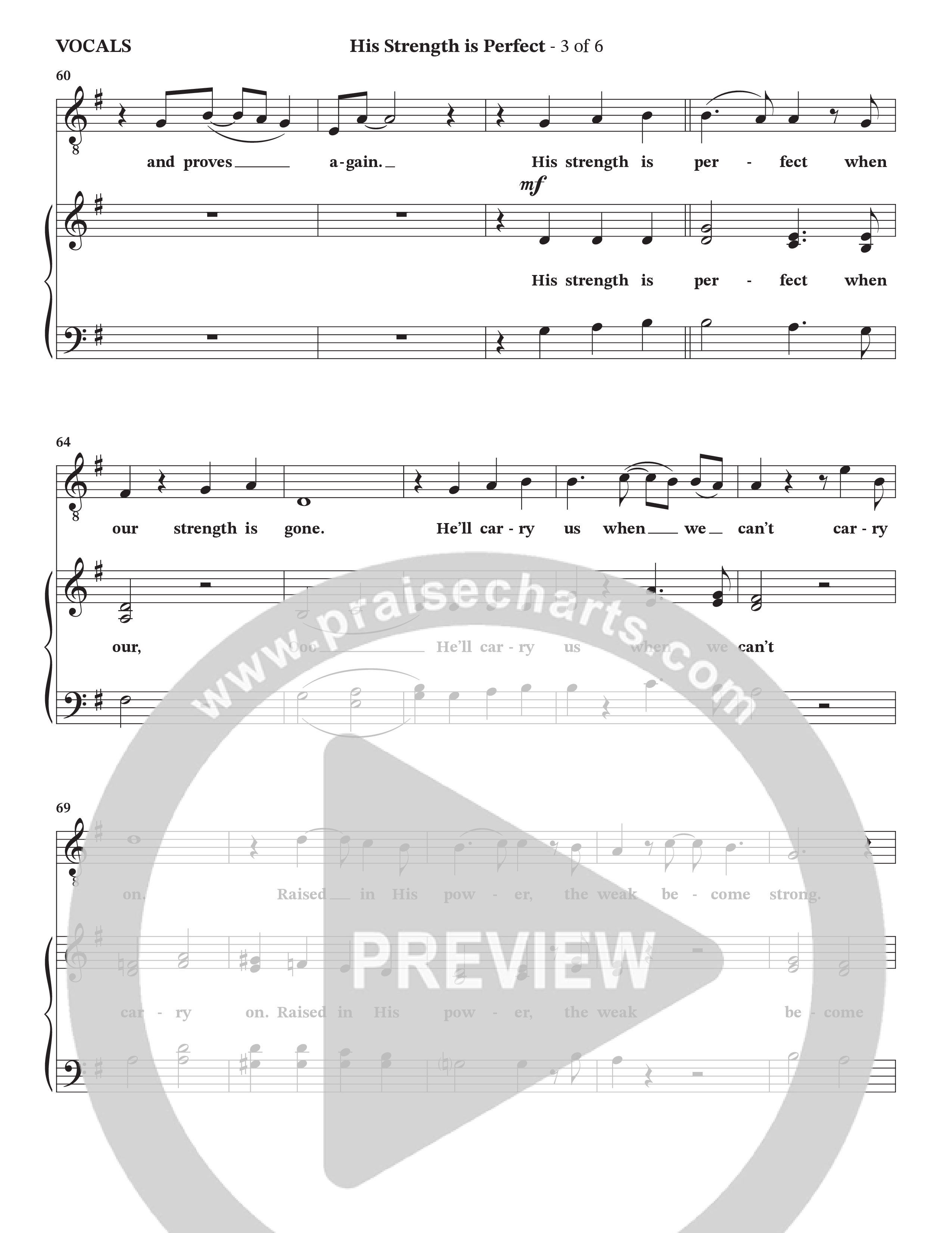 His Strength (Choral Anthem SATB) Choir Sheet (Charles Billingsley / Arr. Wayne Haun)