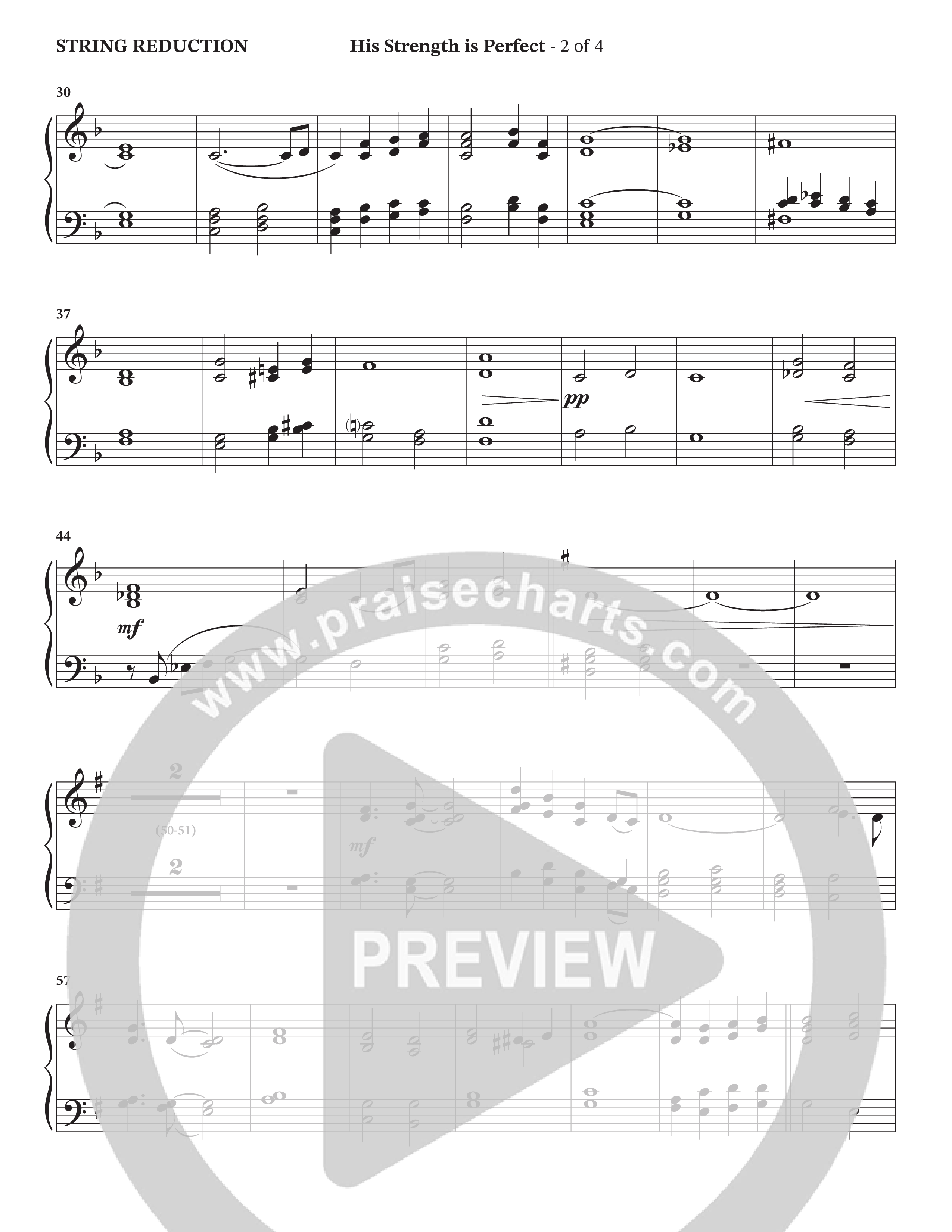 His Strength (Choral Anthem SATB) String Reduction (Charles Billingsley / Arr. Wayne Haun)