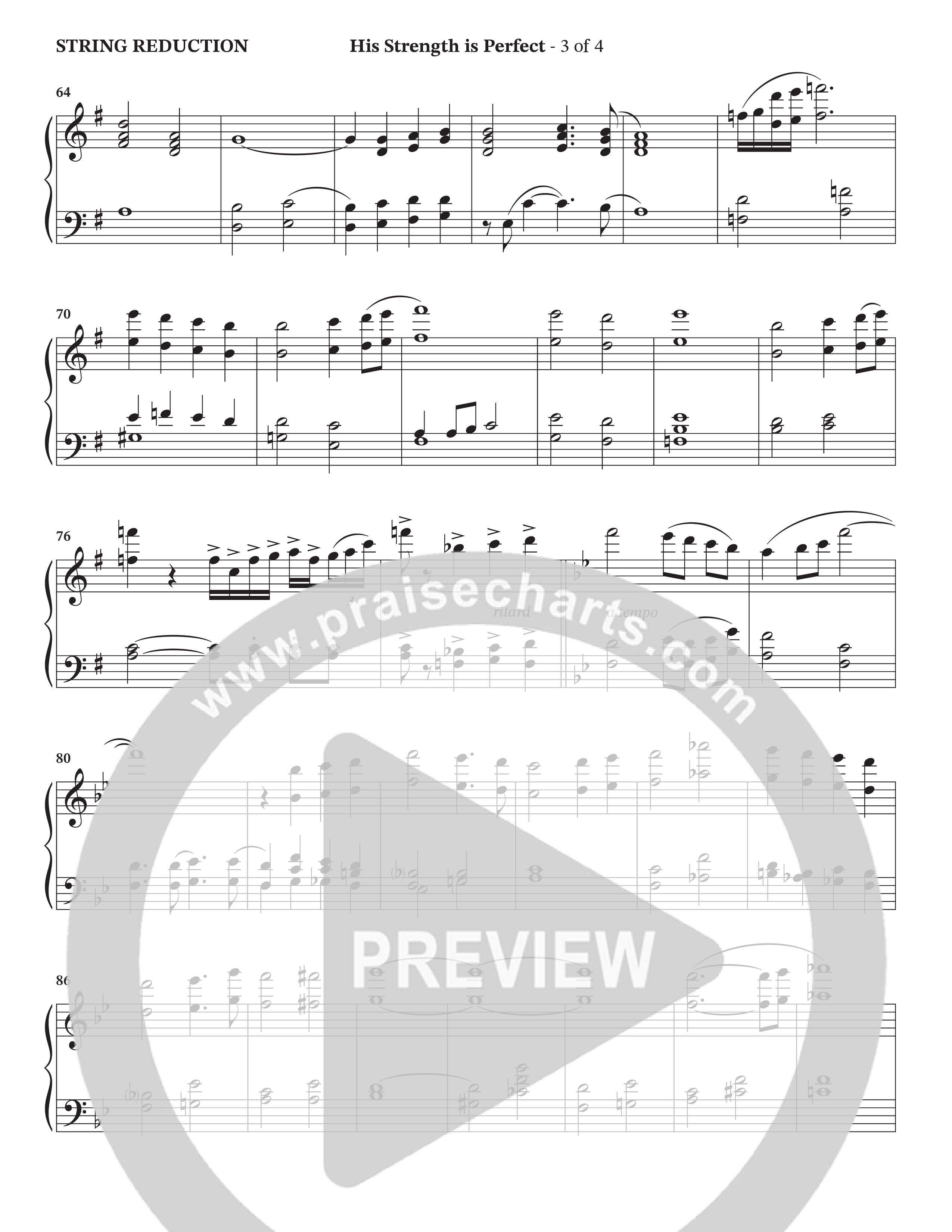 His Strength (Choral Anthem SATB) String Reduction (Charles Billingsley / Arr. Wayne Haun)