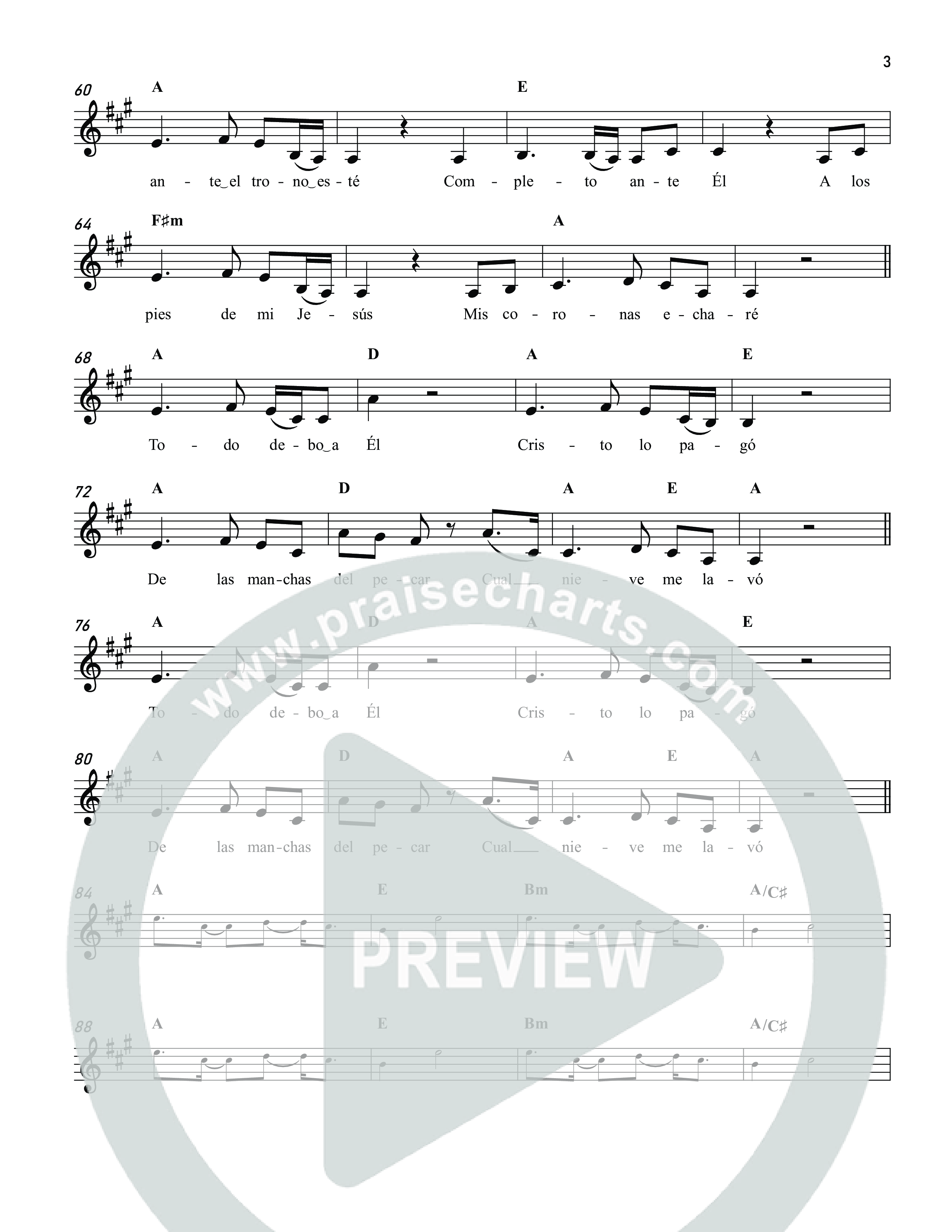 Todo Debo A Él (Jesus Paid It All) Lead Sheet Melody (Reawaken Hymns)