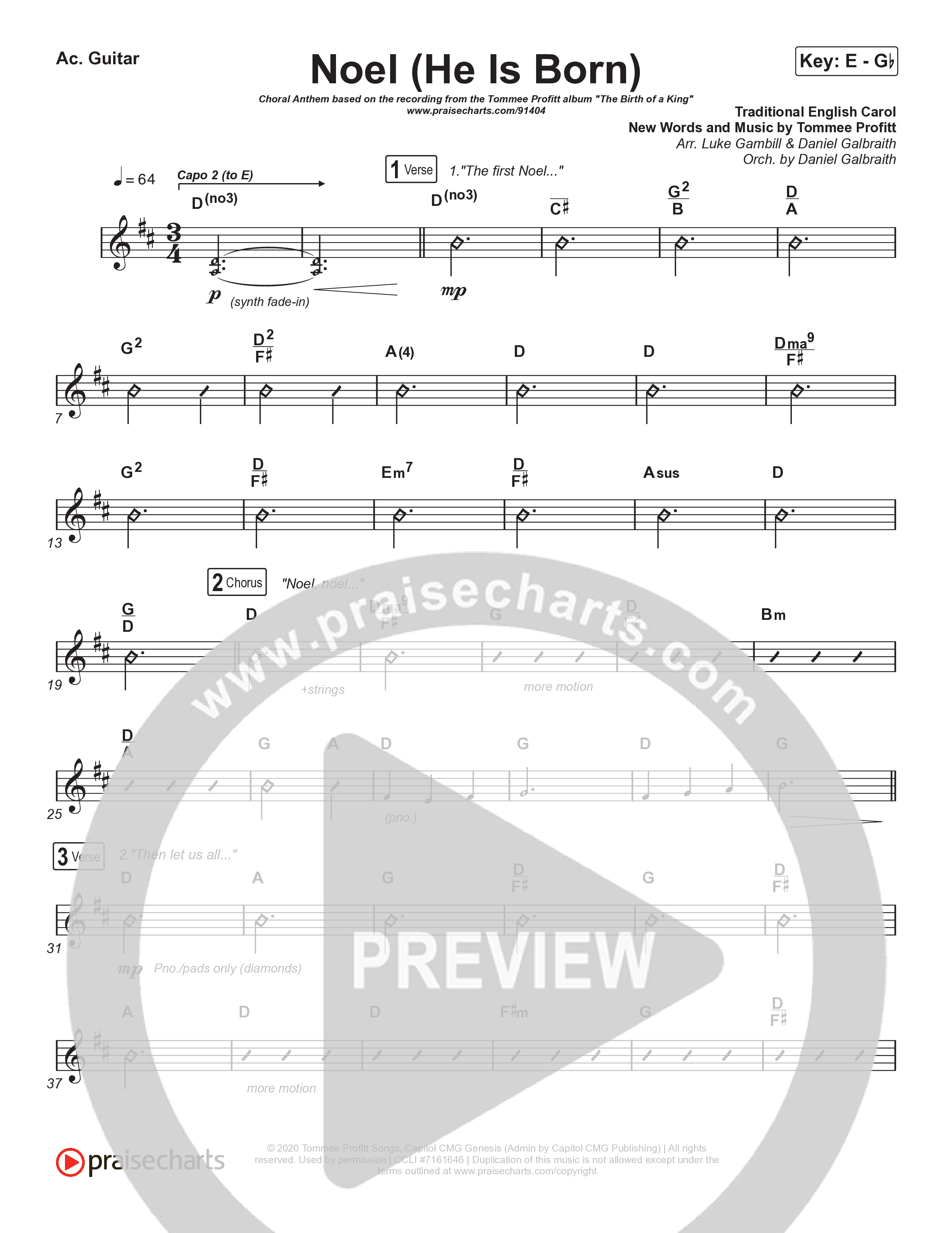 Noel (He Is Born) (Choral Anthem SATB) Rhythm Pack (Tommee Profitt / Stanaj / Arr. Luke Gambill)