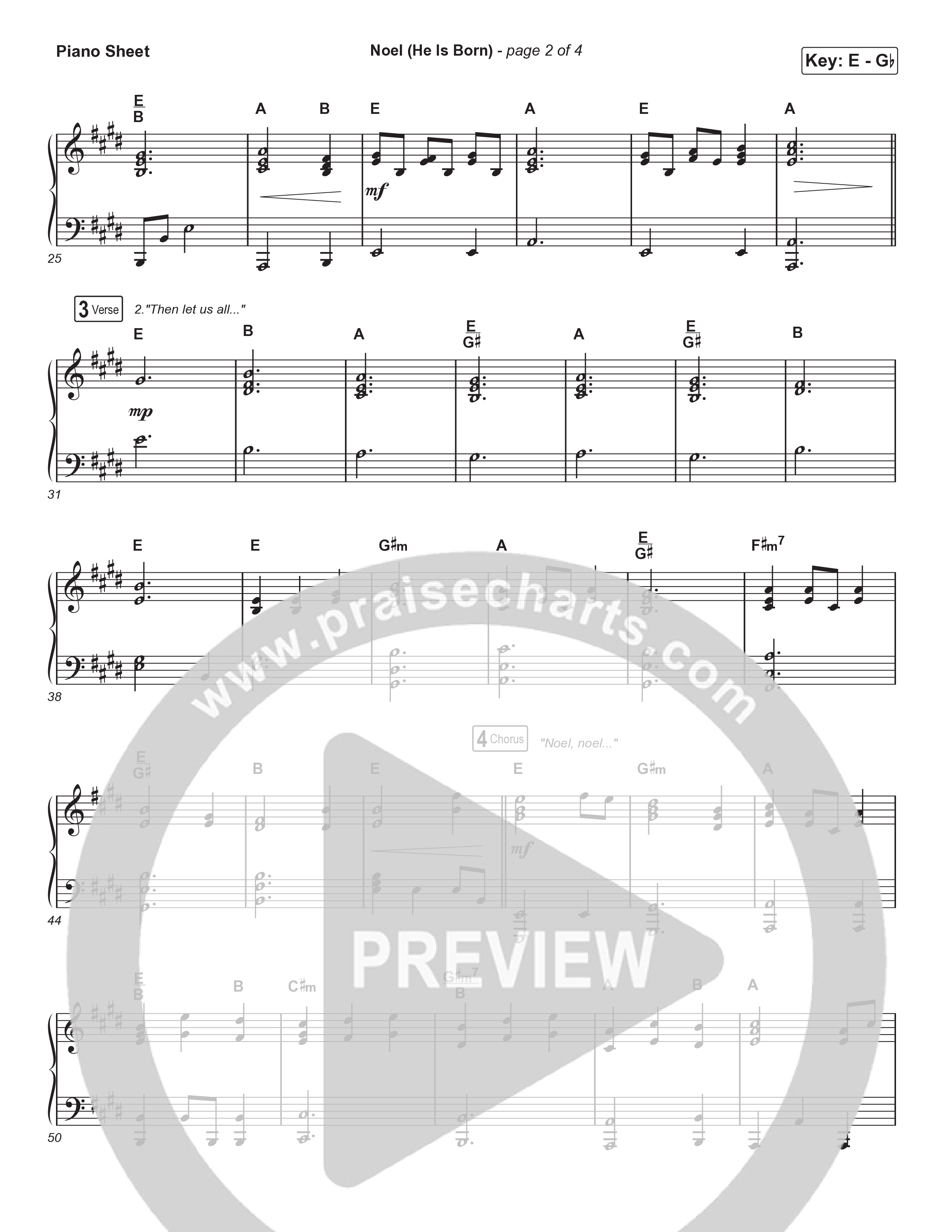 Noel (He Is Born) (Choral Anthem SATB) Piano Sheet (Tommee Profitt / Stanaj / Arr. Luke Gambill)