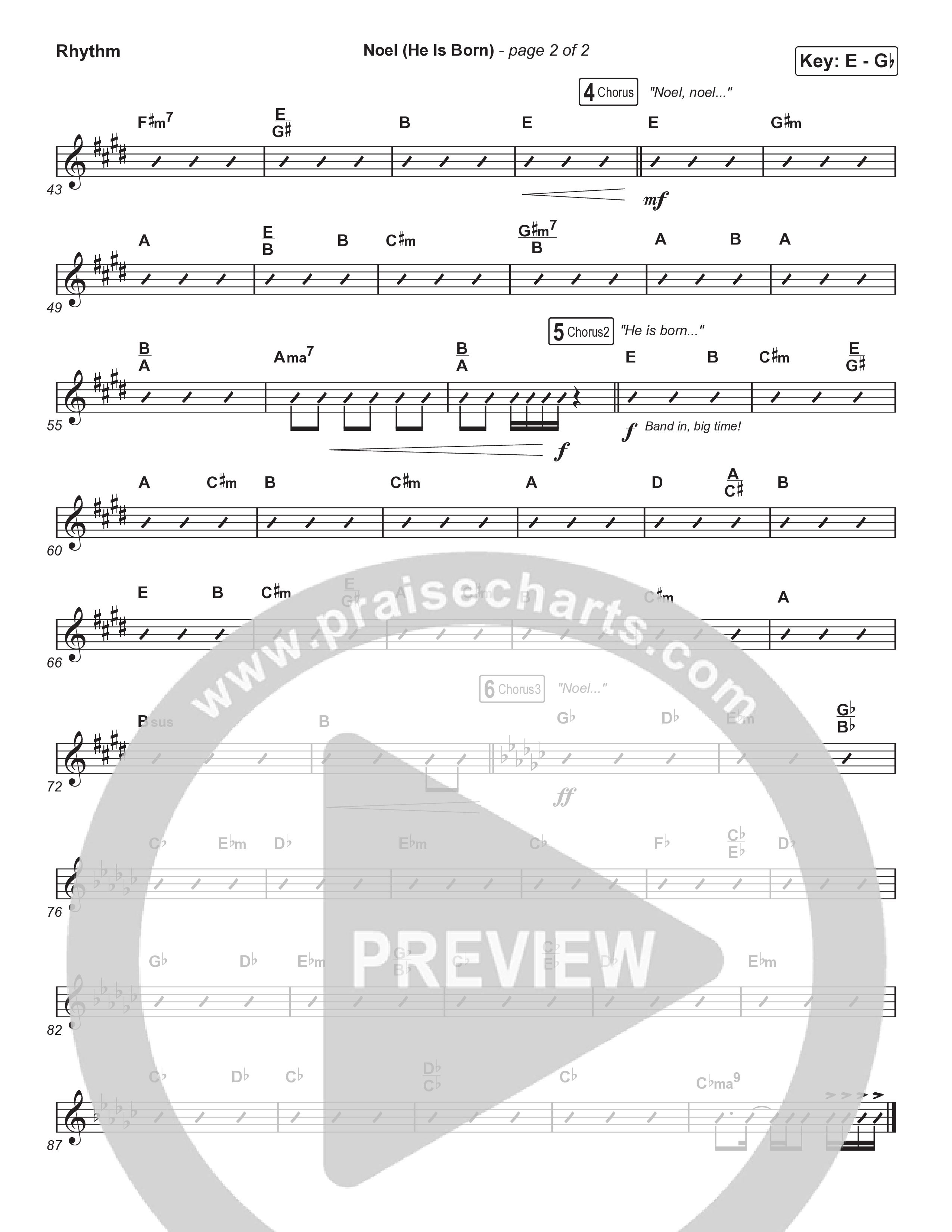 Noel (He Is Born) (Choral Anthem SATB) Rhythm Pack (Tommee Profitt / Stanaj / Arr. Luke Gambill)