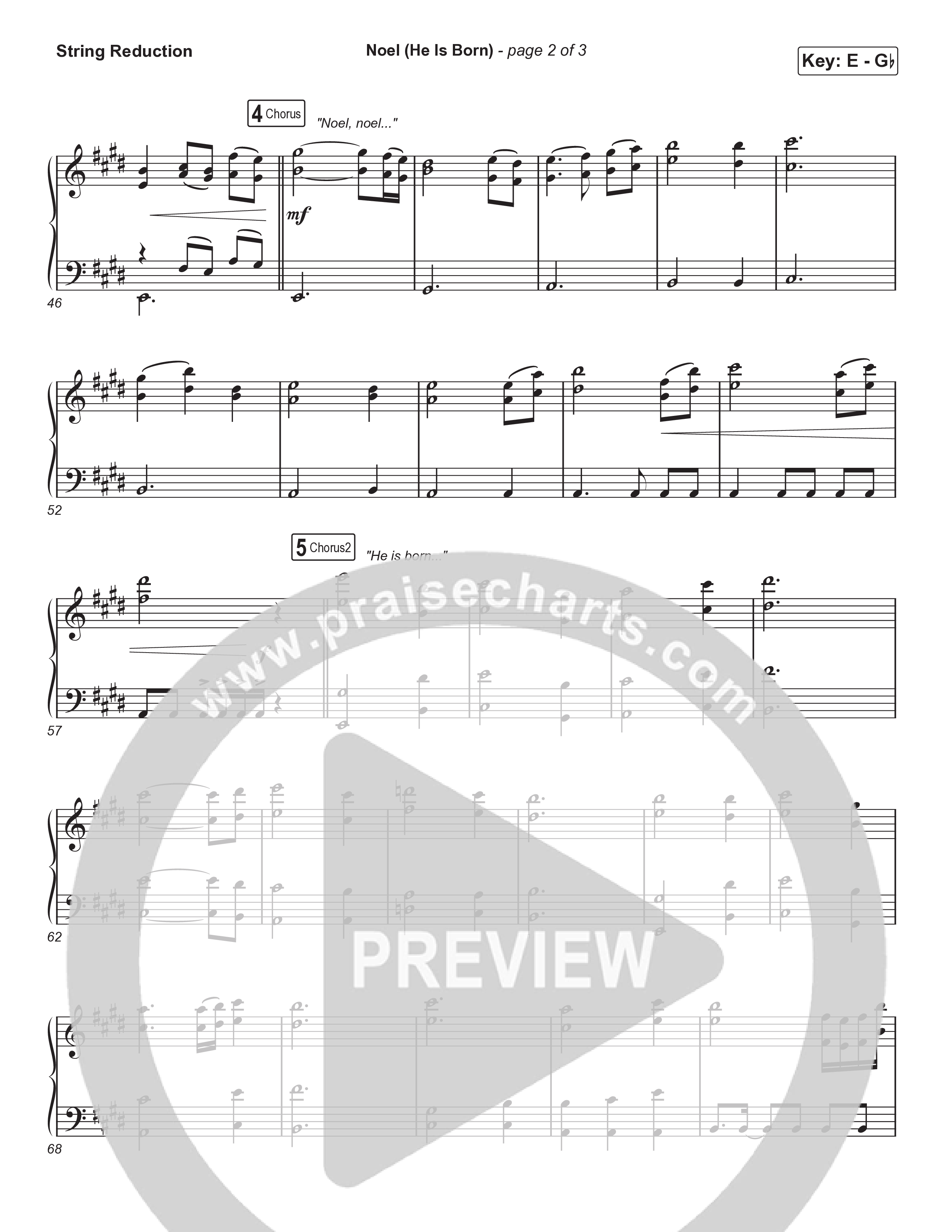 Noel (He Is Born) (Choral Anthem SATB) String Reduction (Tommee Profitt / Stanaj / Arr. Luke Gambill)