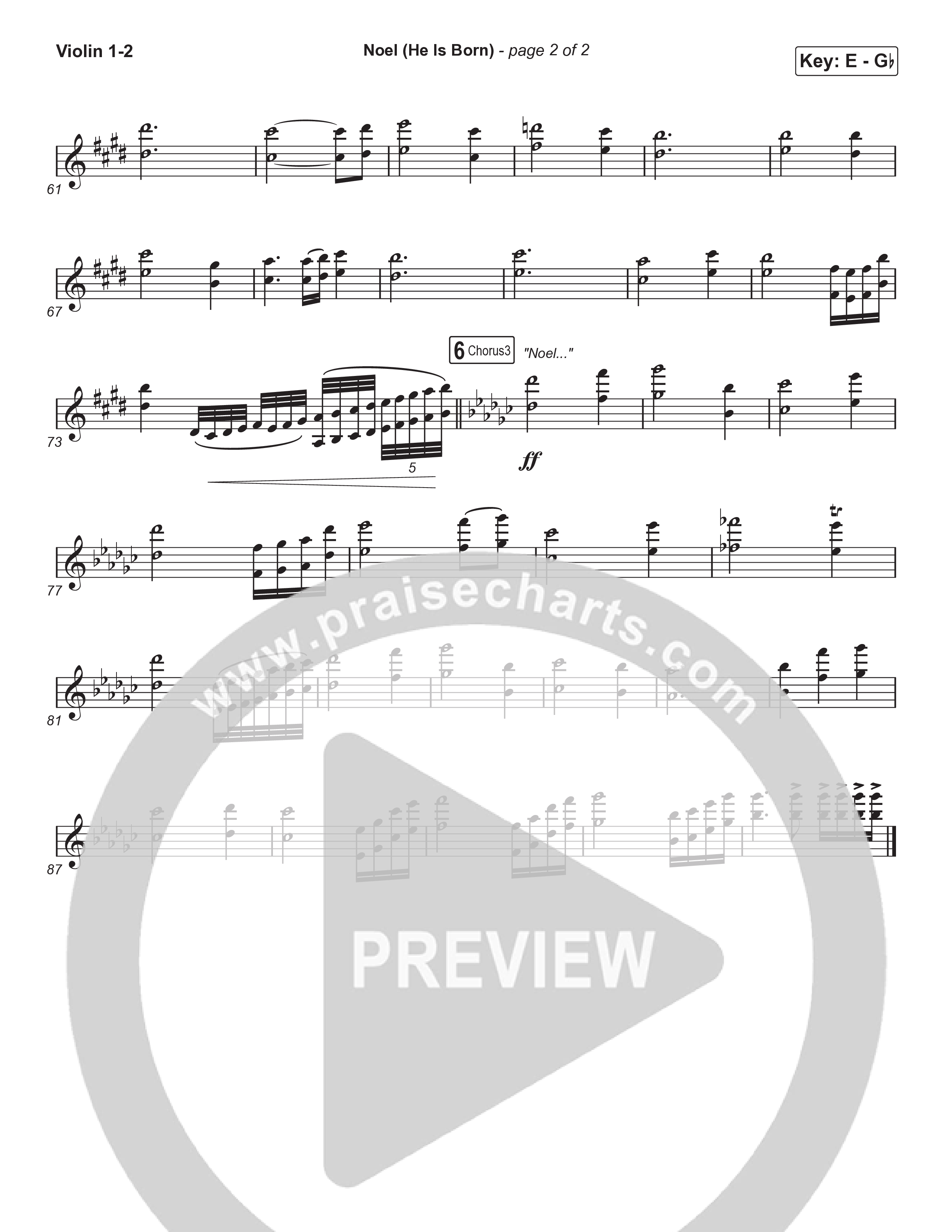 Noel (He Is Born) (Choral Anthem SATB) String Pack (Tommee Profitt / Stanaj / Arr. Luke Gambill)