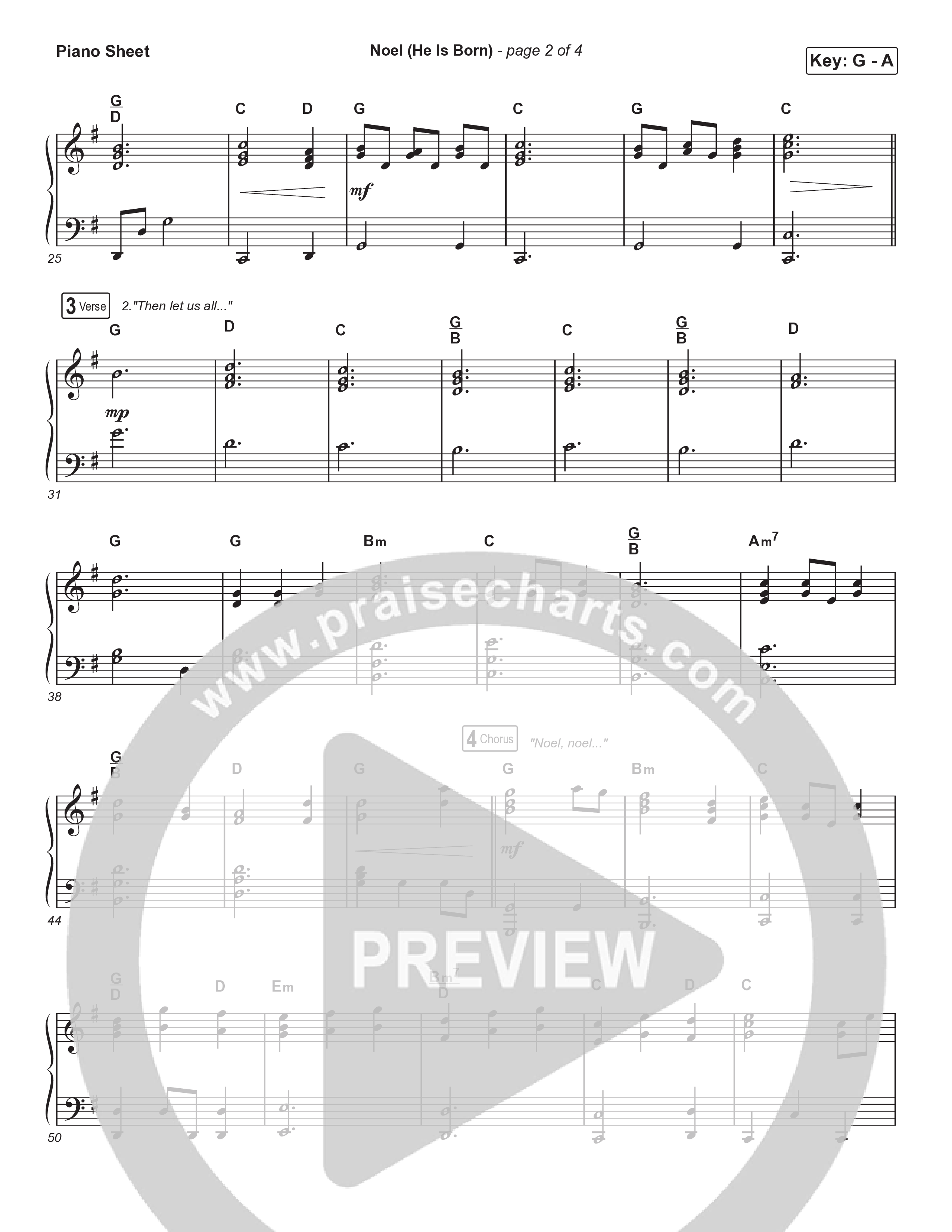 Noel (He Is Born) (Worship Choir/SAB) Piano Sheet (Tommee Profitt / Stanaj / Arr. Luke Gambill)