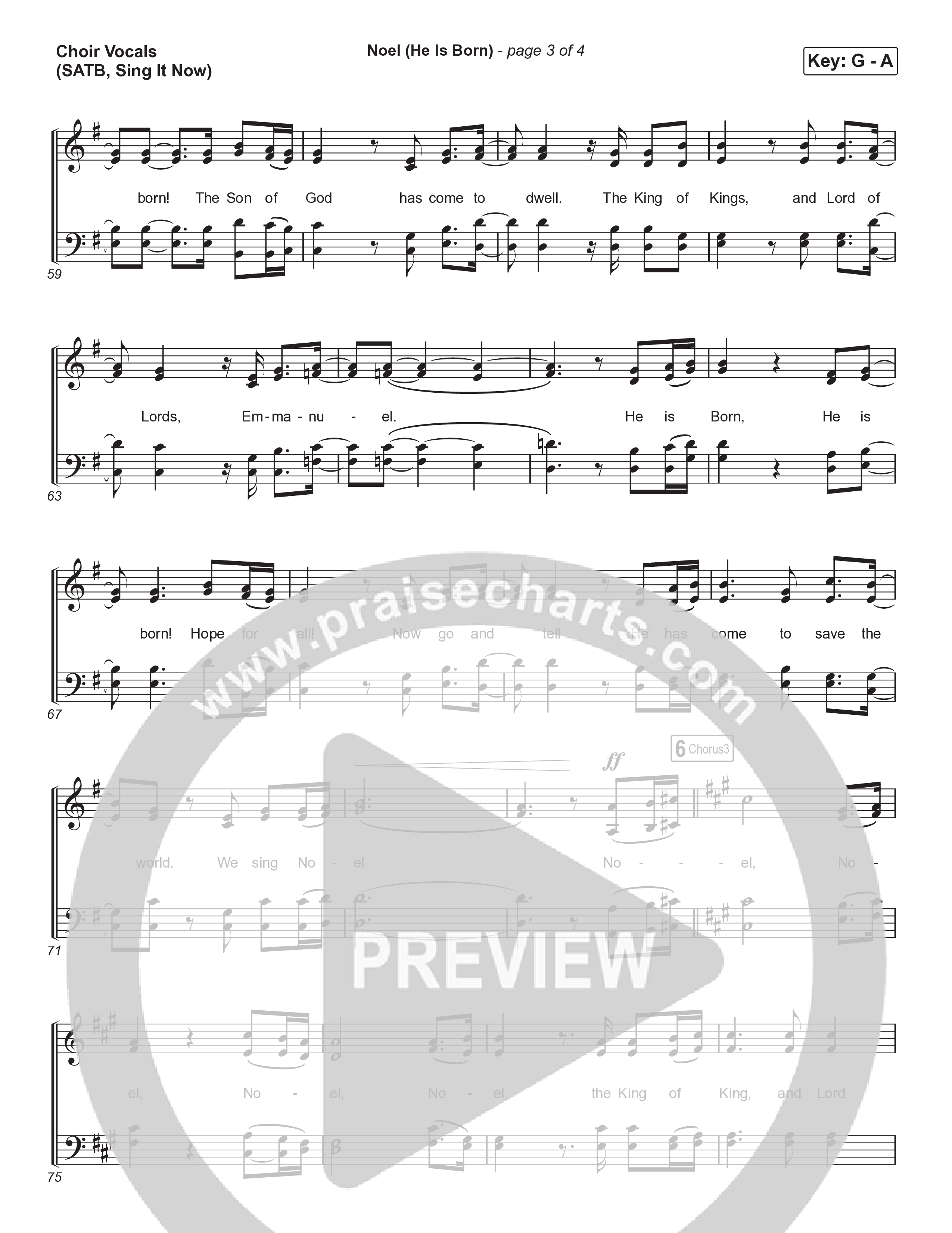 Noel (He Is Born) (Sing It Now) Choir Sheet (SATB) (Tommee Profitt / Stanaj / Arr. Luke Gambill)