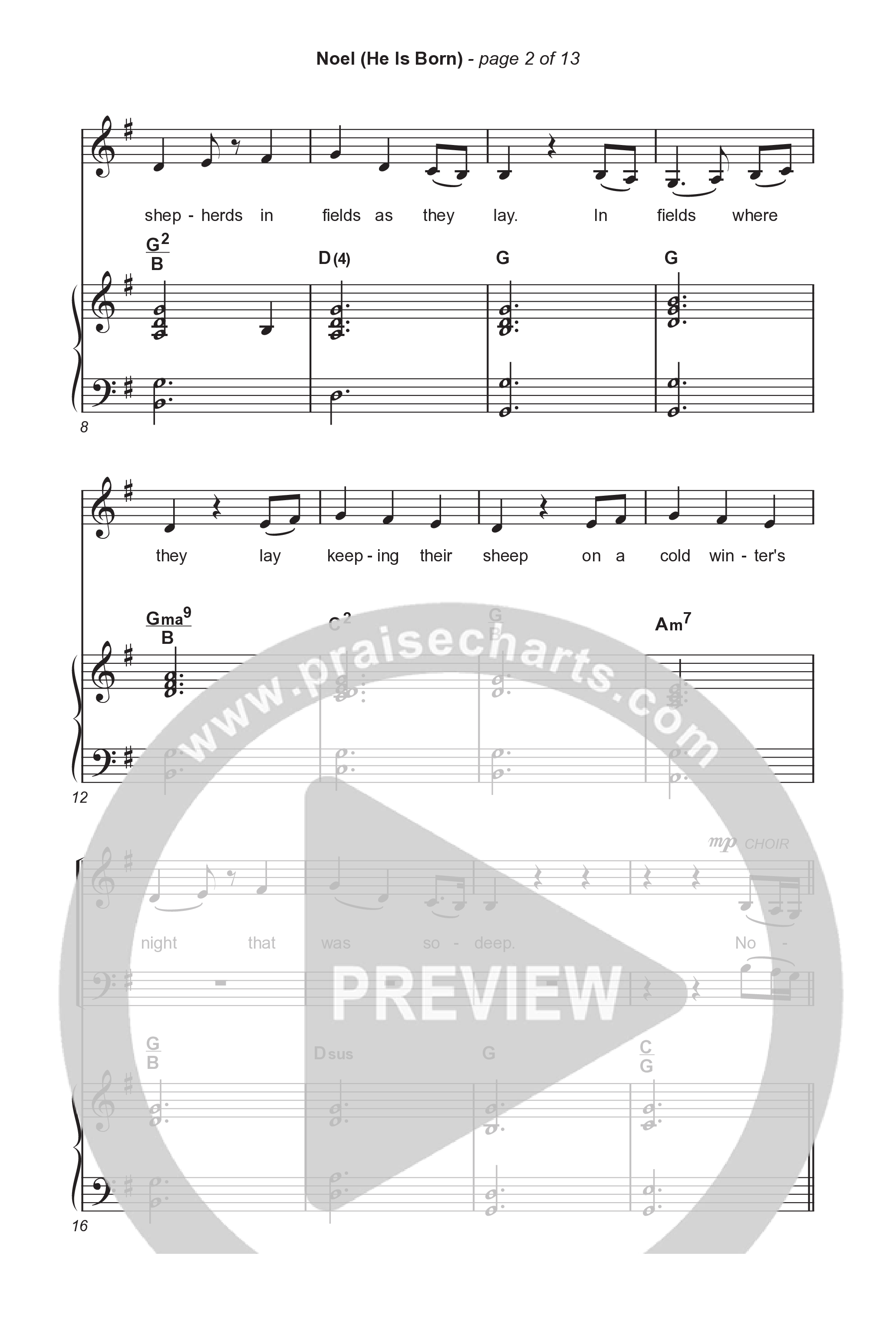 Noel (He Is Born) (Sing It Now) Octavo (SATB & Pno) (Tommee Profitt / Stanaj / Arr. Luke Gambill)