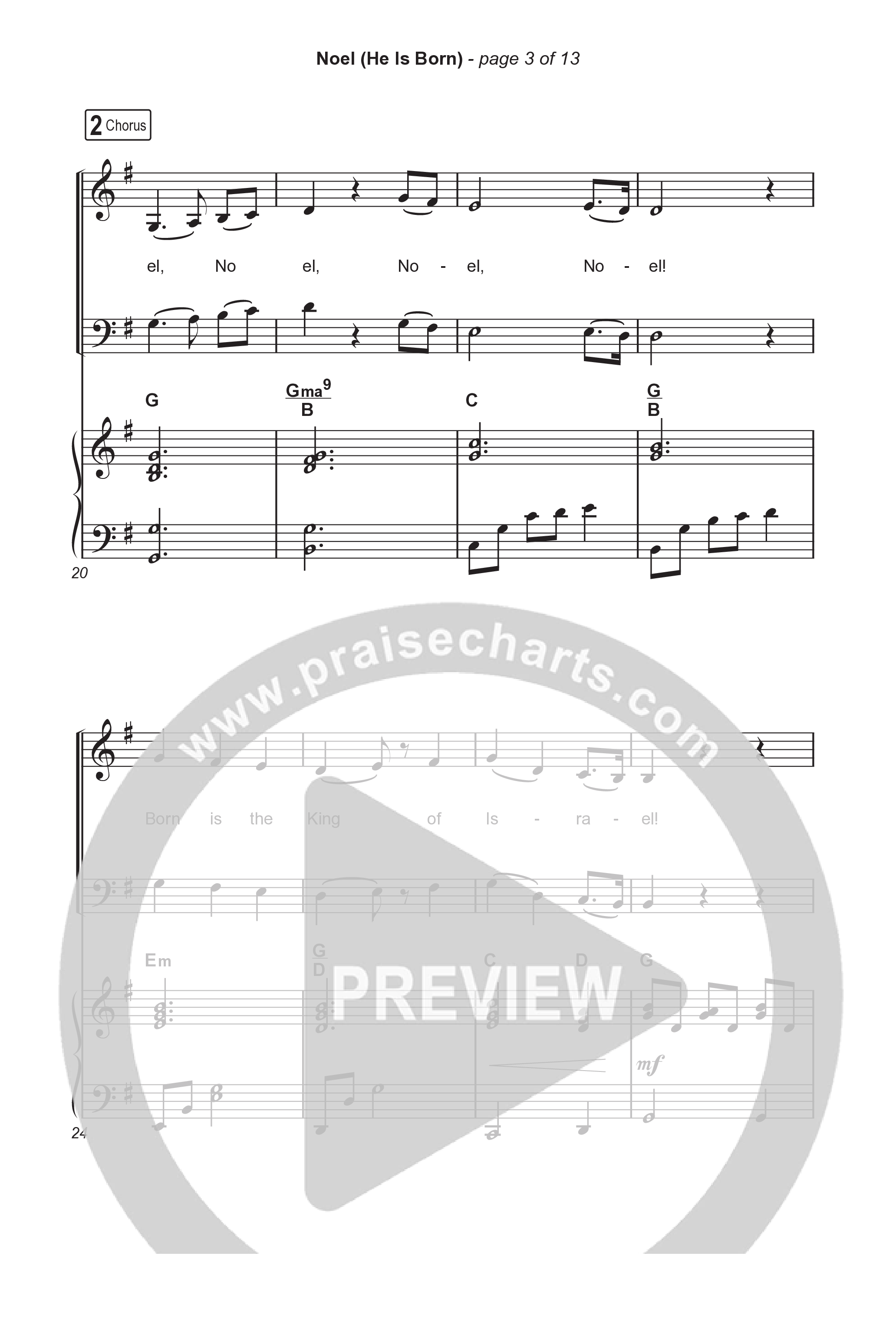 Noel (He Is Born) (Sing It Now) Octavo (SATB & Pno) (Tommee Profitt / Stanaj / Arr. Luke Gambill)