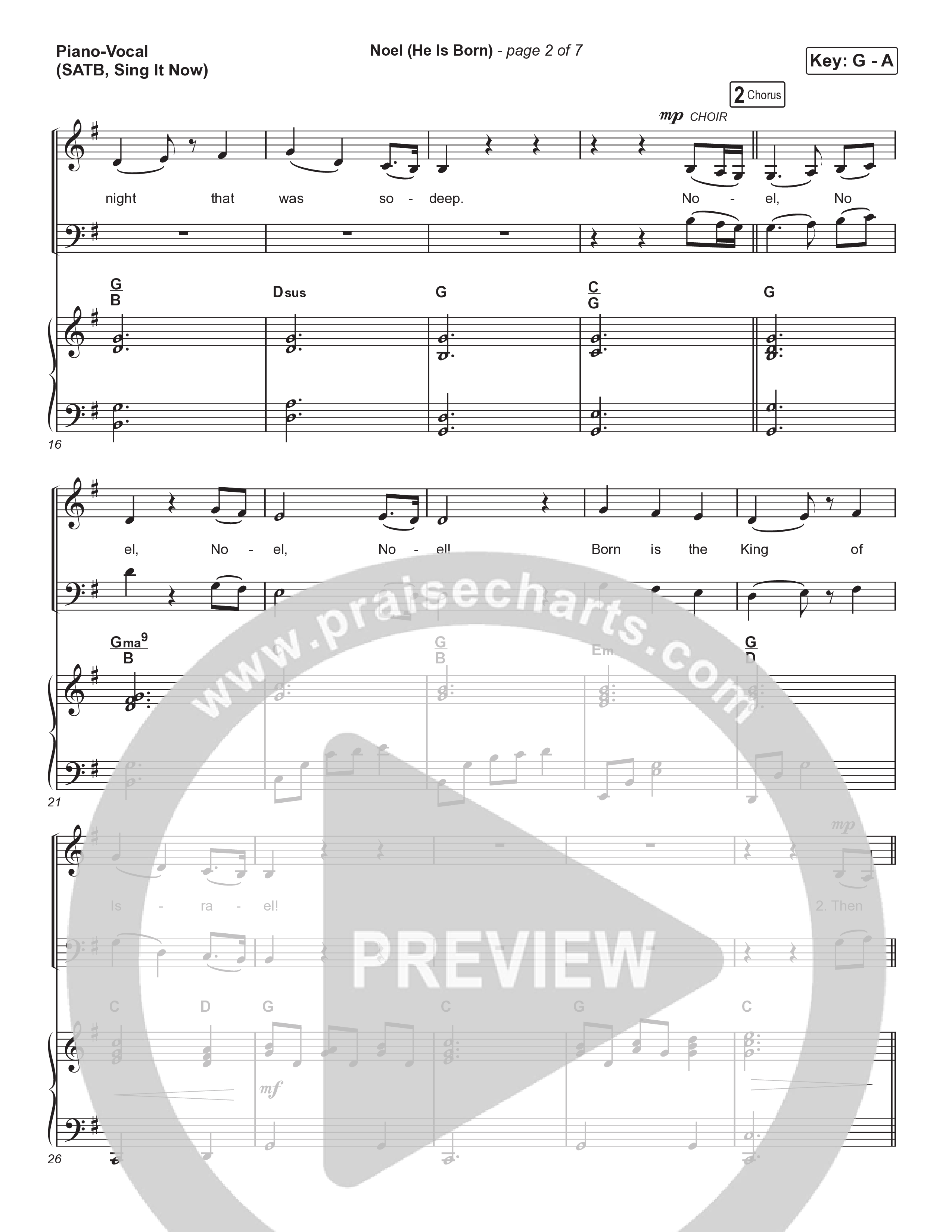 Noel (He Is Born) (Sing It Now) Piano/Choir (SATB) (Tommee Profitt / Stanaj / Arr. Luke Gambill)