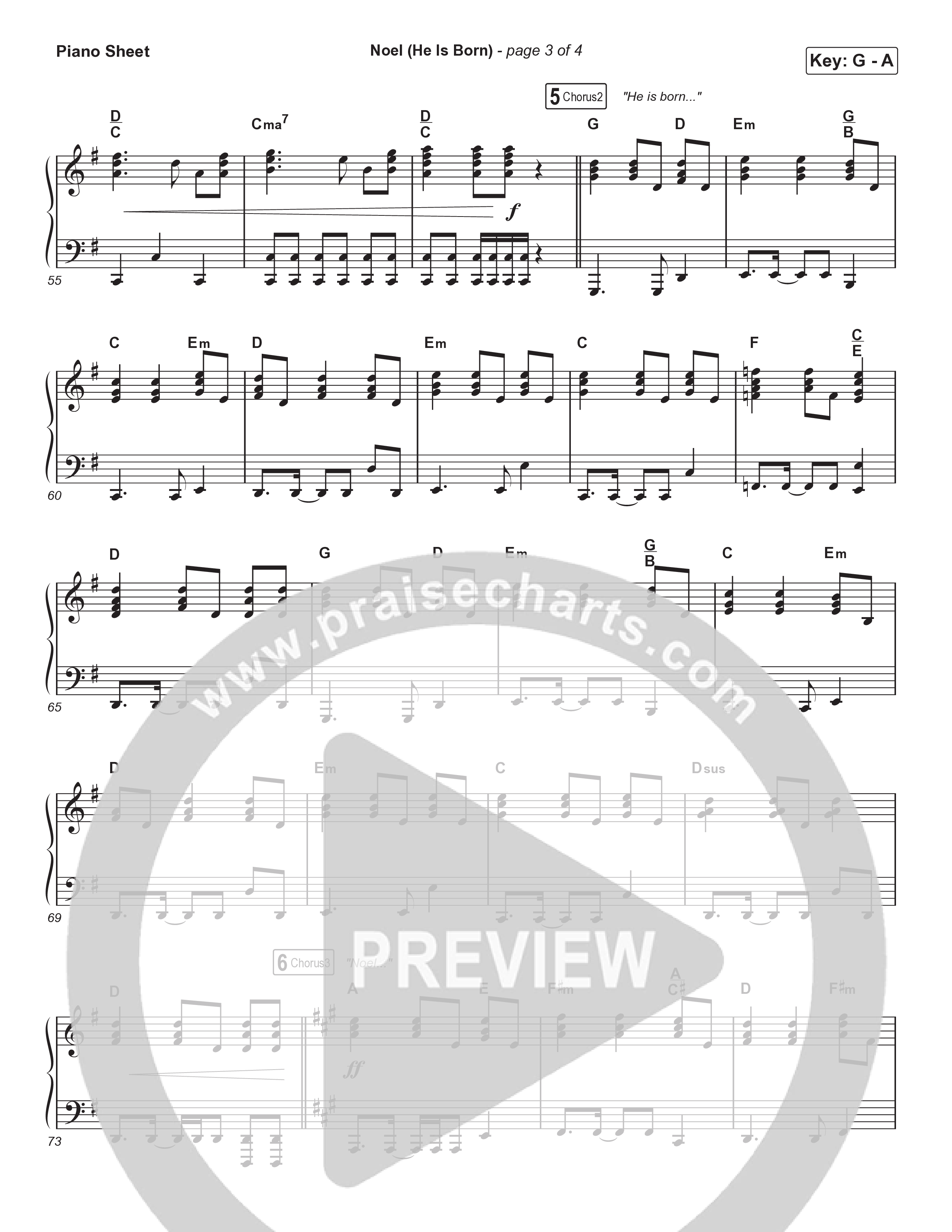 Noel (He Is Born) (Sing It Now) Piano Sheet (Tommee Profitt / Stanaj / Arr. Luke Gambill)