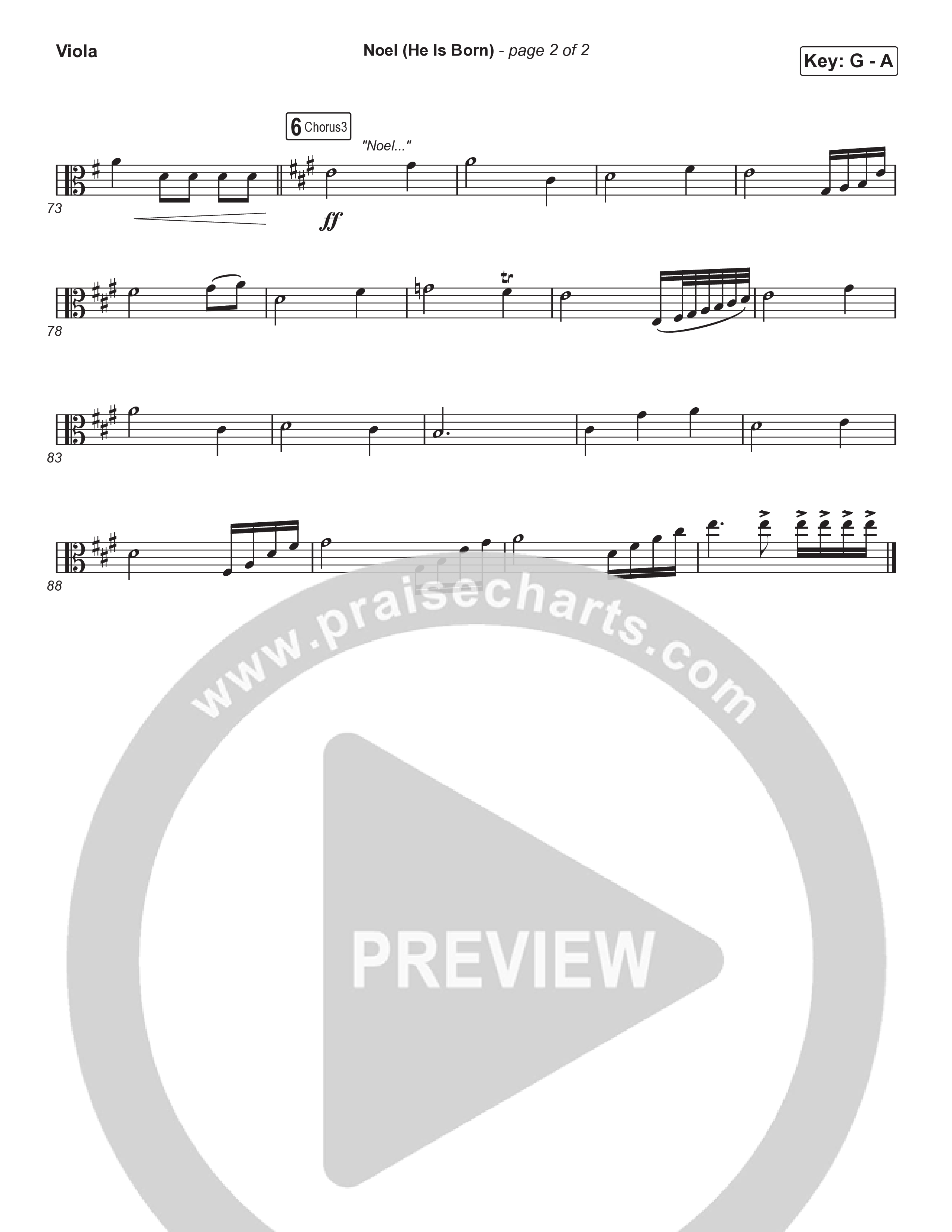 Noel (He Is Born) (Sing It Now) Viola (Tommee Profitt / Stanaj / Arr. Luke Gambill)