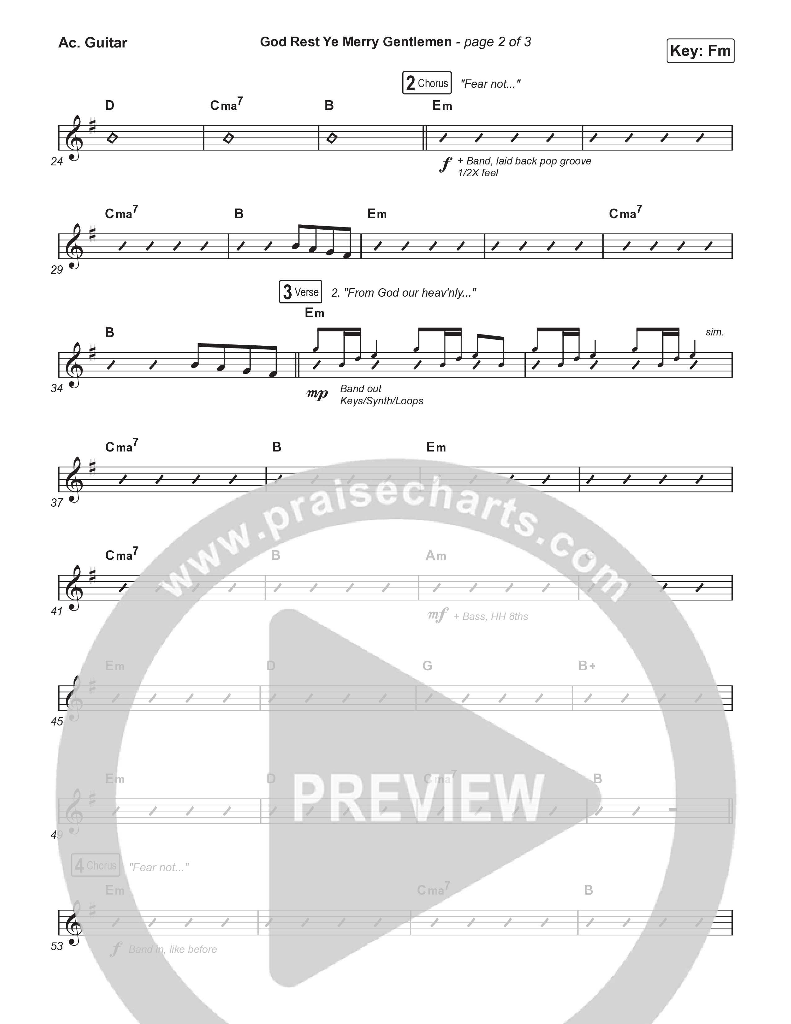 God Rest Ye Merry Gentlemen (Choral Anthem SATB) Acoustic Guitar (Phil Wickham / Arr. Luke Gambill)
