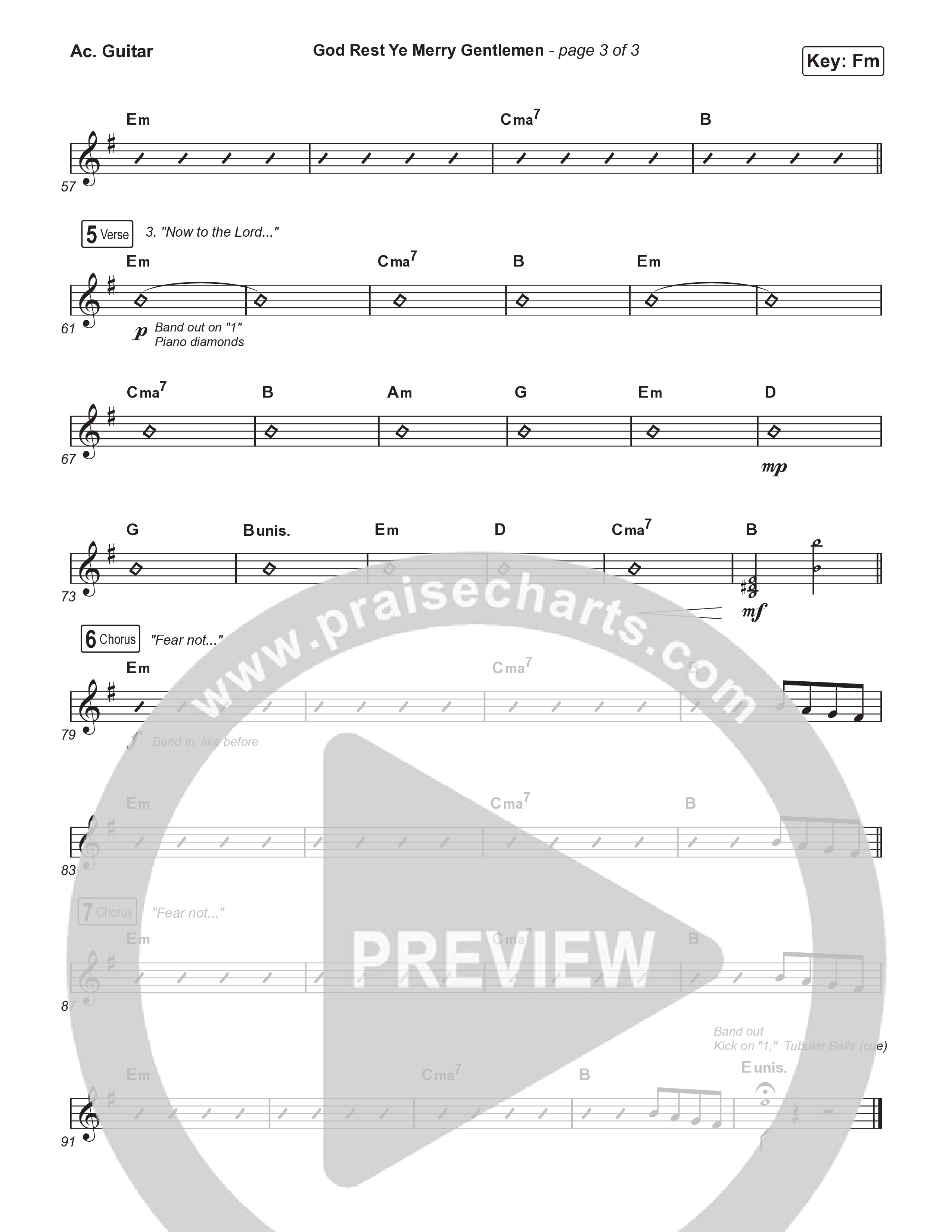 God Rest Ye Merry Gentlemen (Choral Anthem SATB) Acoustic Guitar (Phil Wickham / Arr. Luke Gambill)
