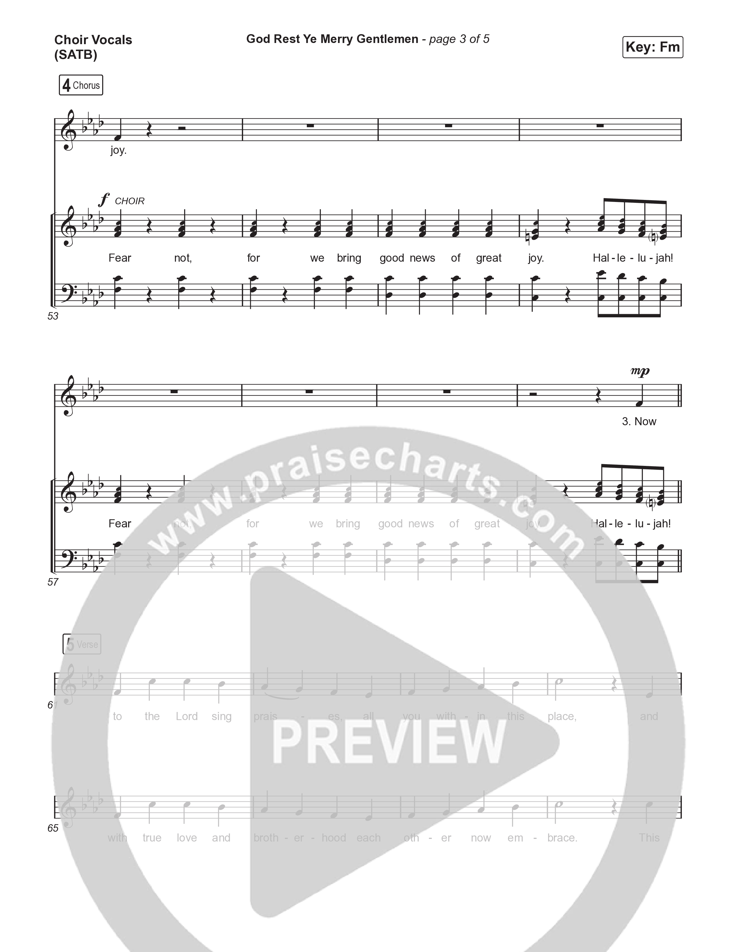 God Rest Ye Merry Gentlemen (Choral Anthem SATB) Choir Sheet (SATB) (Phil Wickham / Arr. Luke Gambill)