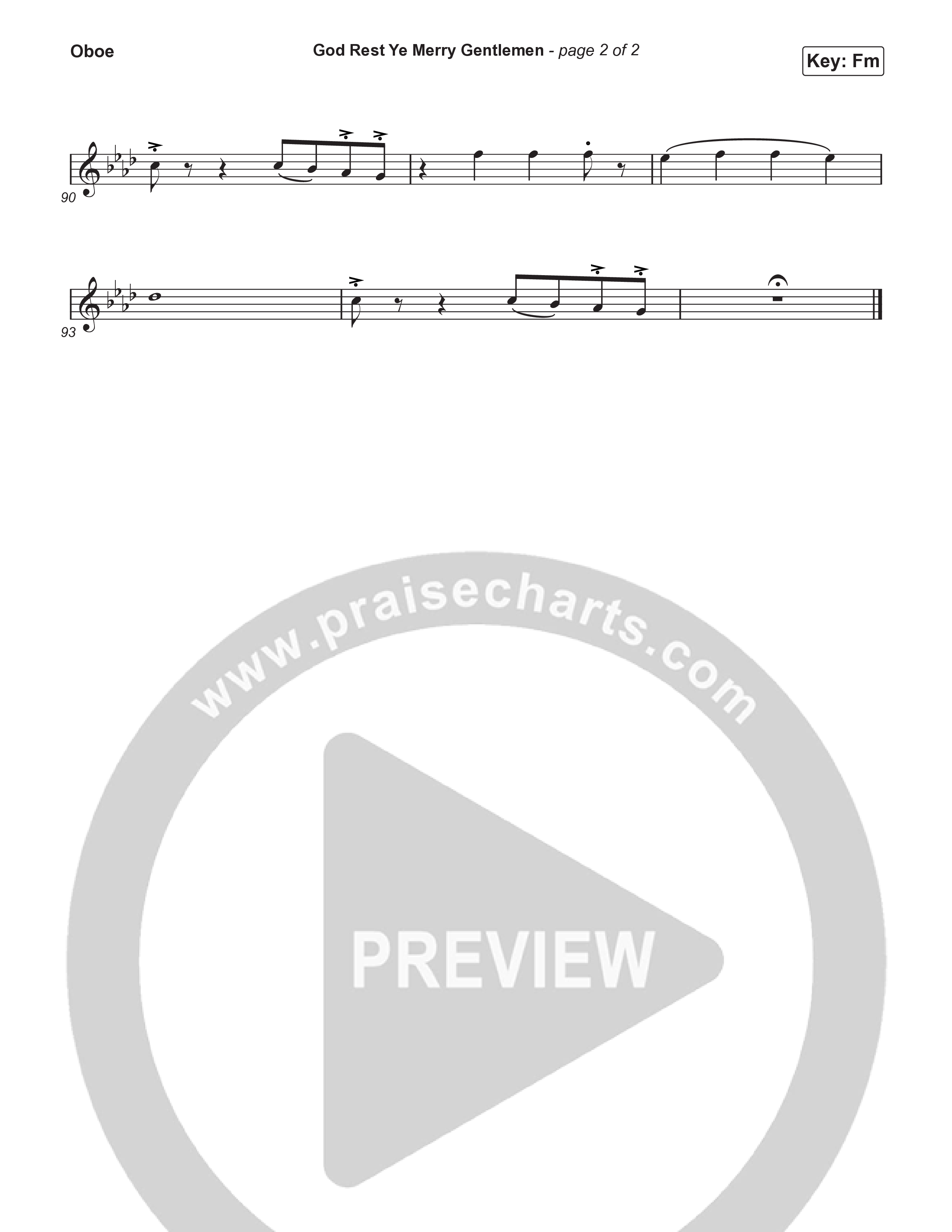 God Rest Ye Merry Gentlemen (Choral Anthem SATB) Oboe (Phil Wickham / Arr. Luke Gambill)