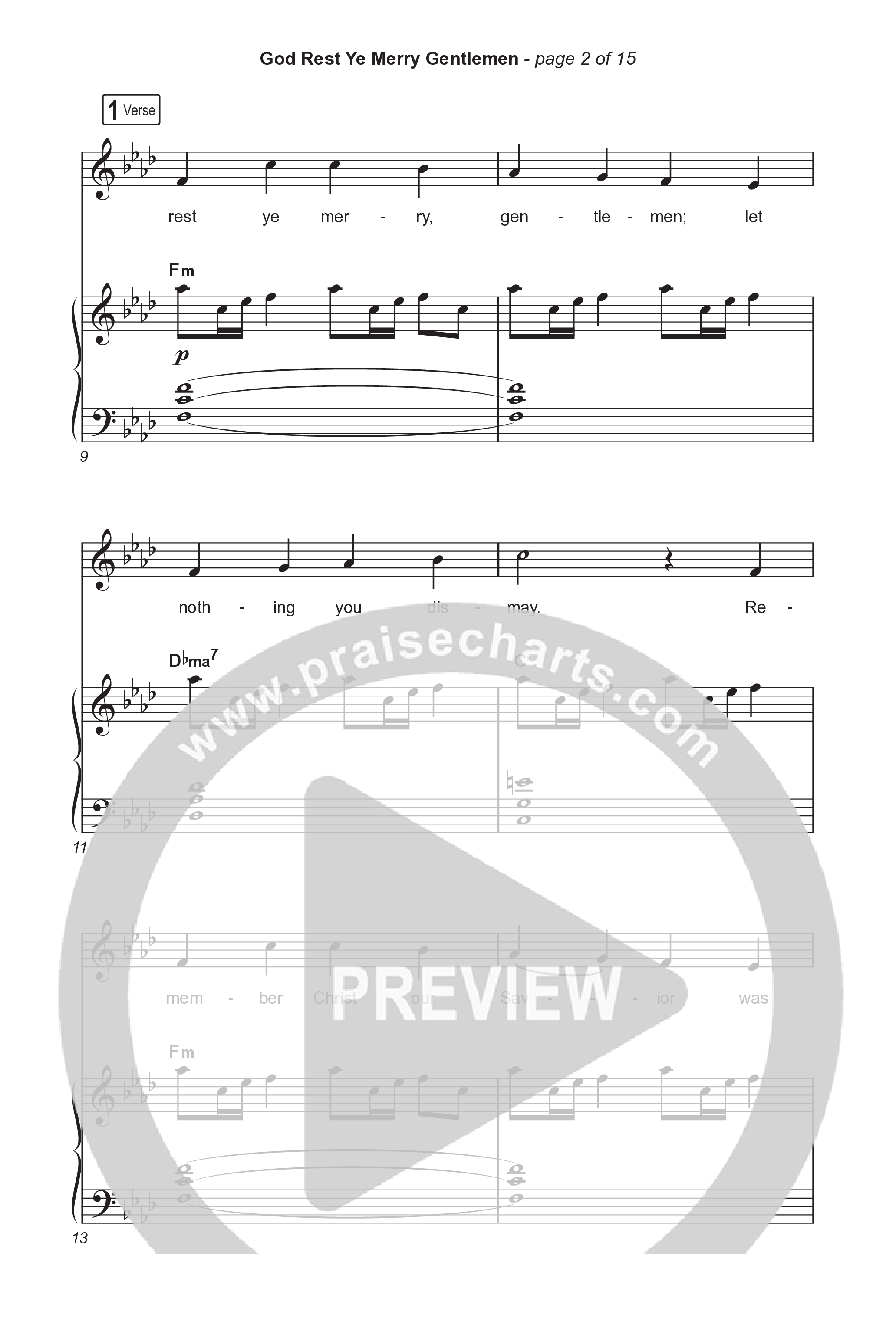 God Rest Ye Merry Gentlemen (Choral Anthem SATB) Octavo (SATB & Pno) (Phil Wickham / Arr. Luke Gambill)