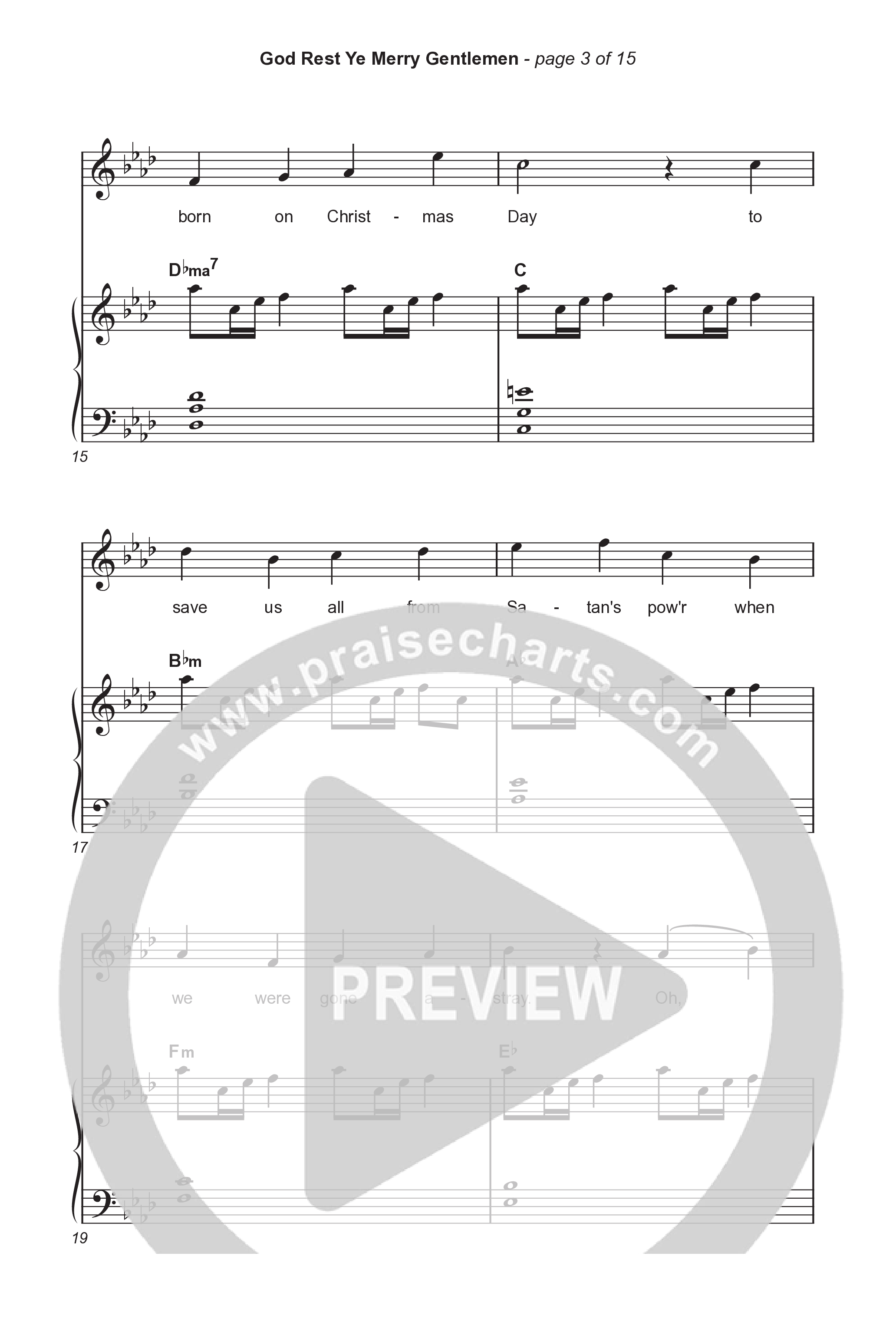 God Rest Ye Merry Gentlemen (Choral Anthem SATB) Octavo (SATB & Pno) (Phil Wickham / Arr. Luke Gambill)