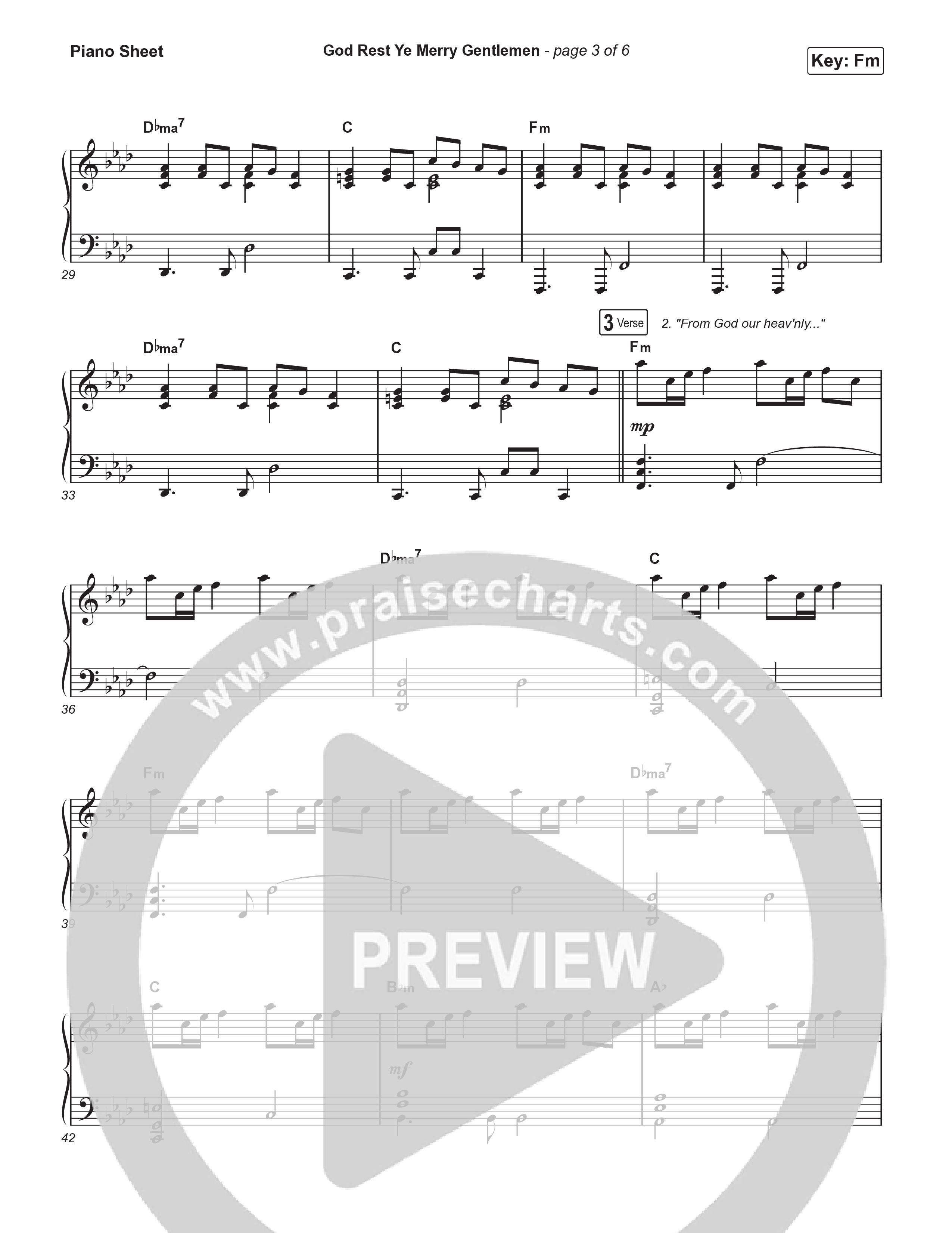 God Rest Ye Merry Gentlemen (Choral Anthem SATB) Piano Sheet (Phil Wickham / Arr. Luke Gambill)