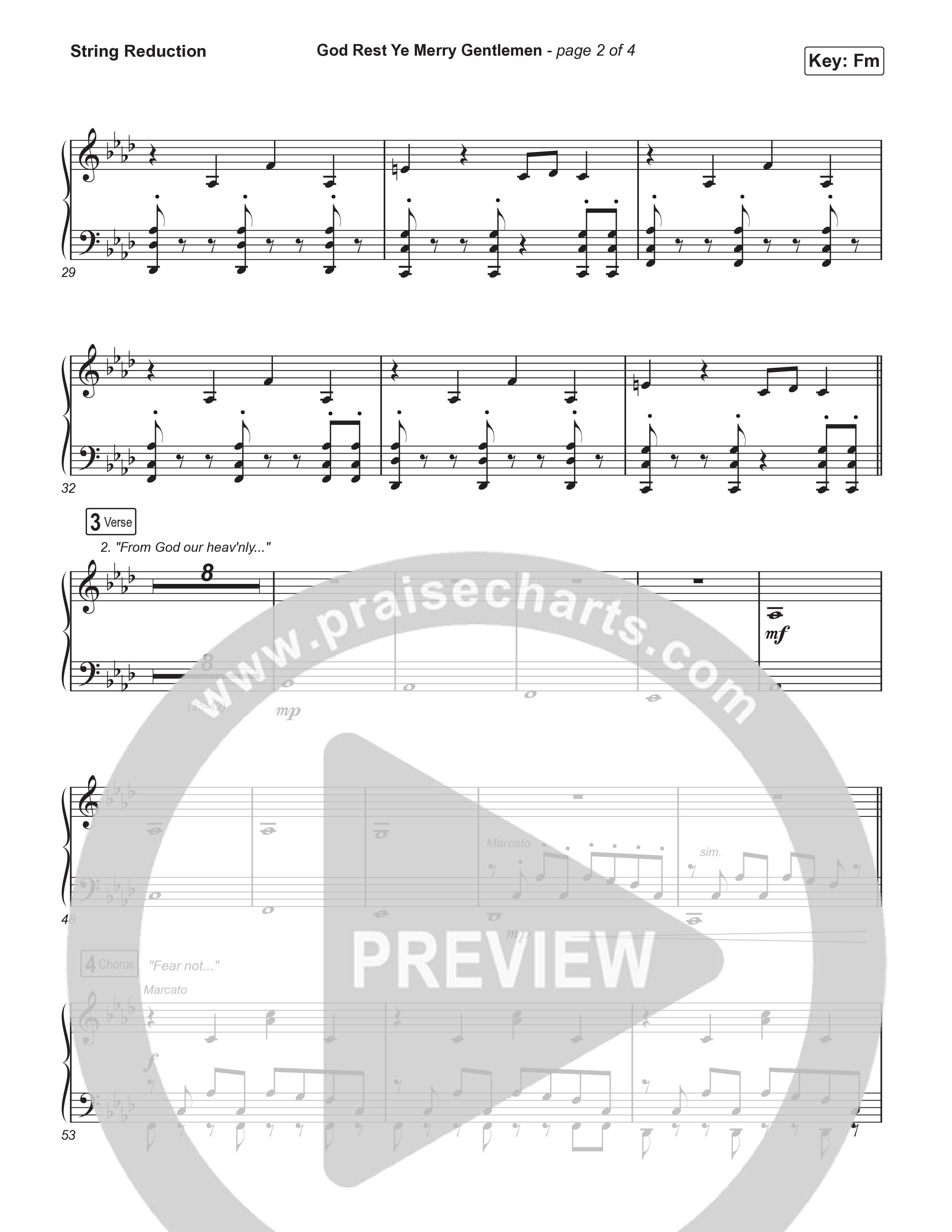 God Rest Ye Merry Gentlemen (Choral Anthem SATB) String Reduction (Phil Wickham / Arr. Luke Gambill)