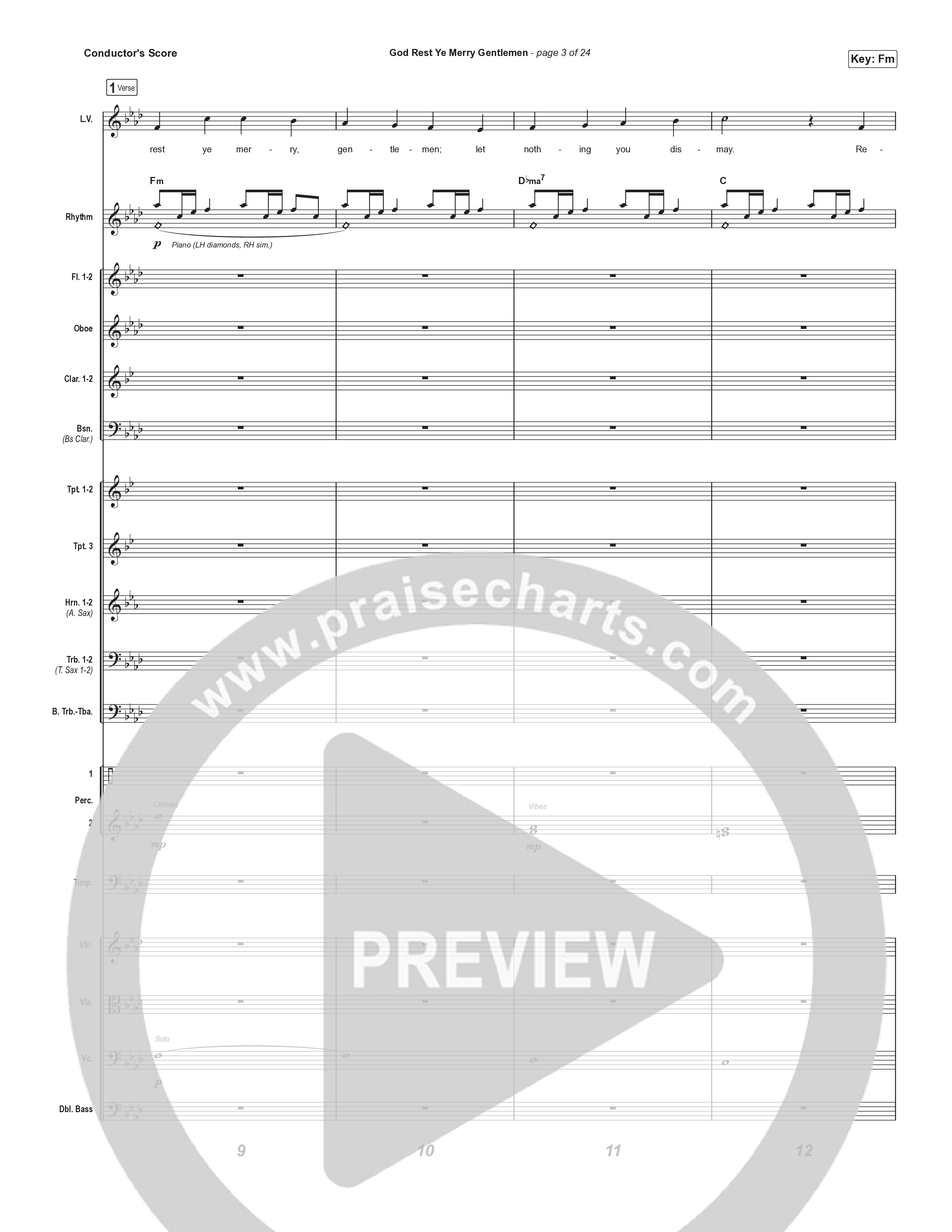 God Rest Ye Merry Gentlemen (Worship Choir/SAB) Orchestration (No Vocals) (Phil Wickham / Arr. Luke Gambill)