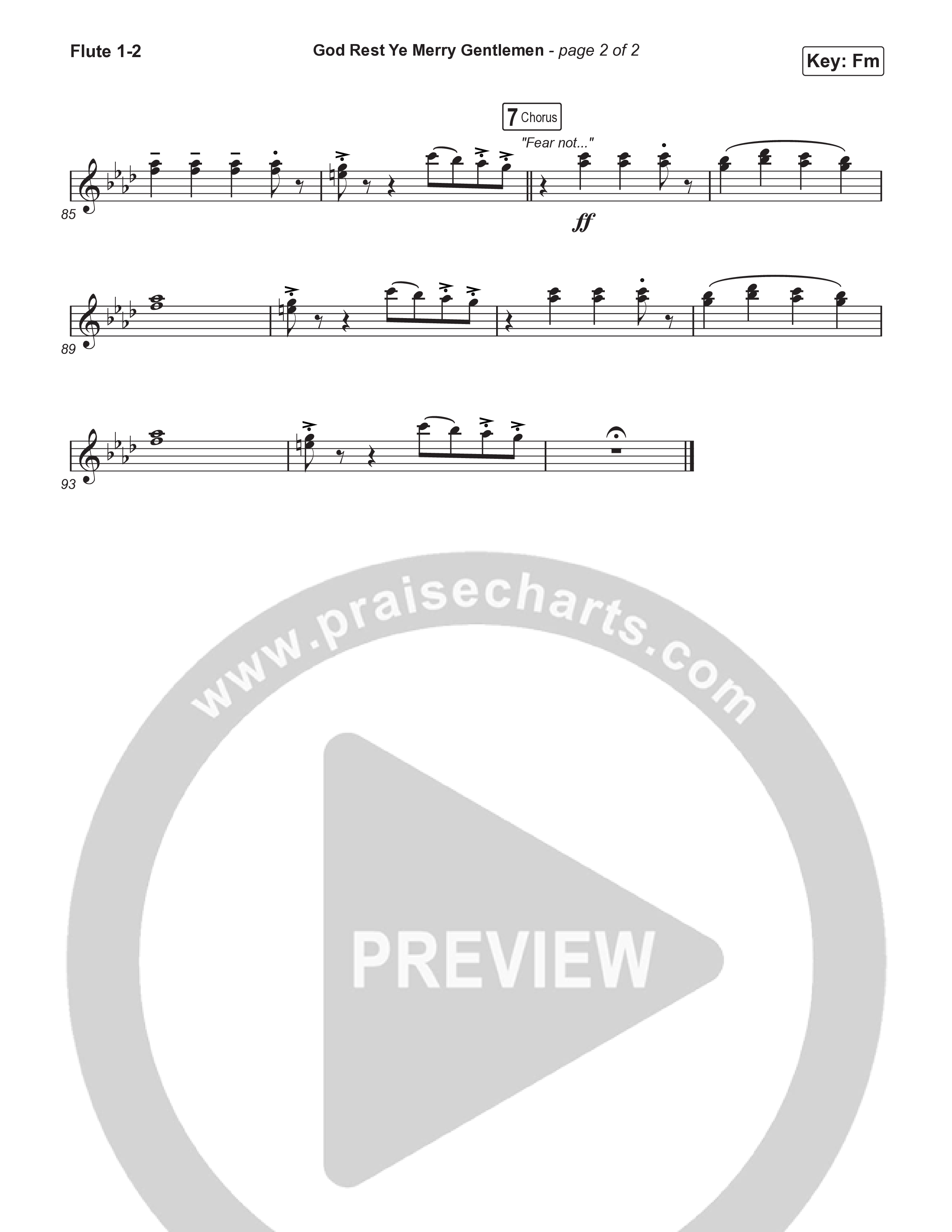 God Rest Ye Merry Gentlemen (Worship Choir/SAB) Flute 1/2 (Phil Wickham / Arr. Luke Gambill)