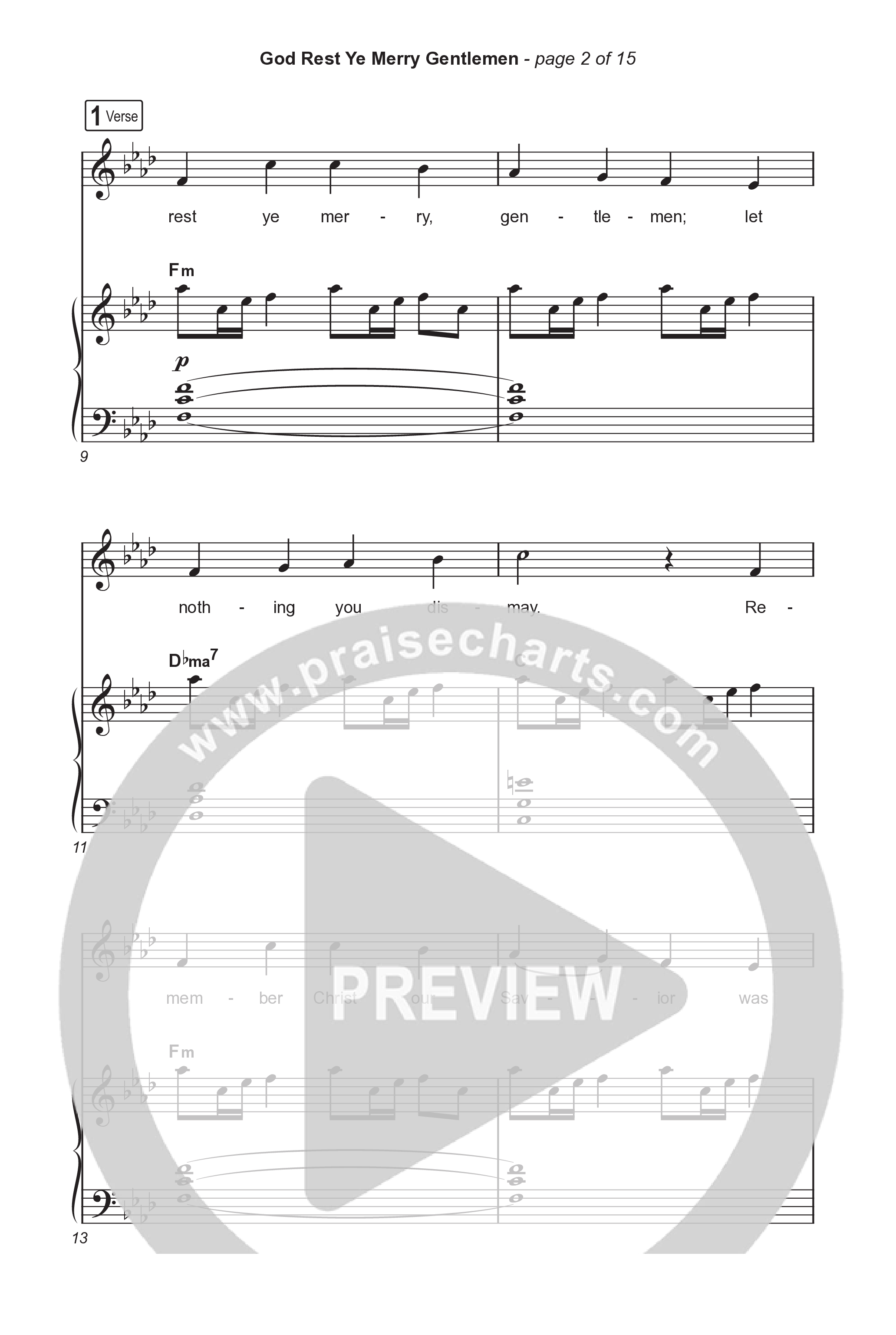 God Rest Ye Merry Gentlemen (Worship Choir/SAB) Octavo (SAB & Pno) (Phil Wickham / Arr. Luke Gambill)