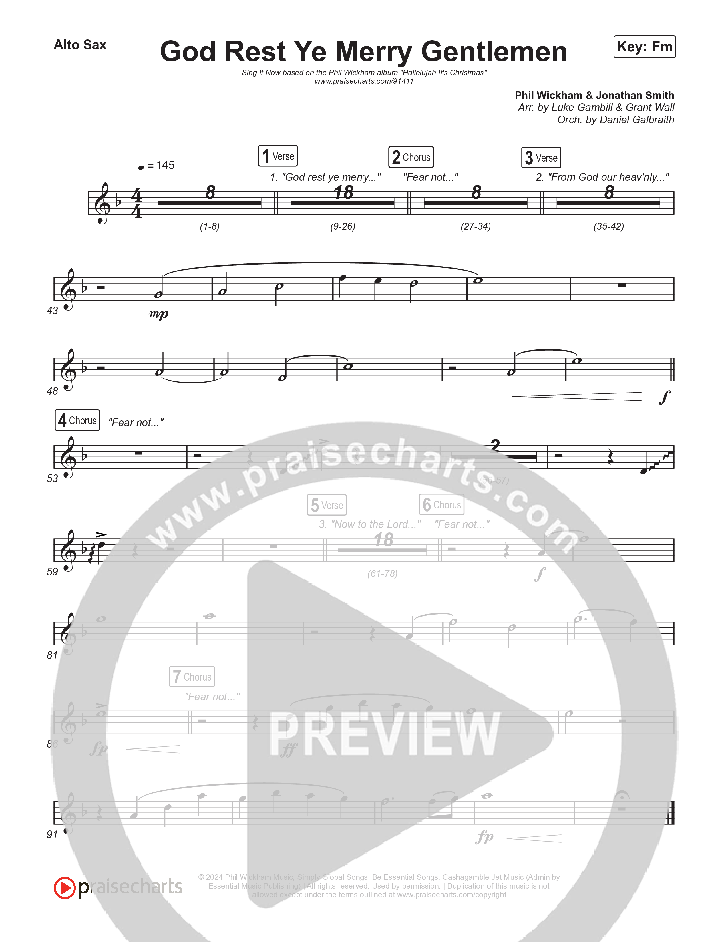 God Rest Ye Merry Gentlemen (Sing It Now) Sax Pack (Phil Wickham / Arr. Luke Gambill)