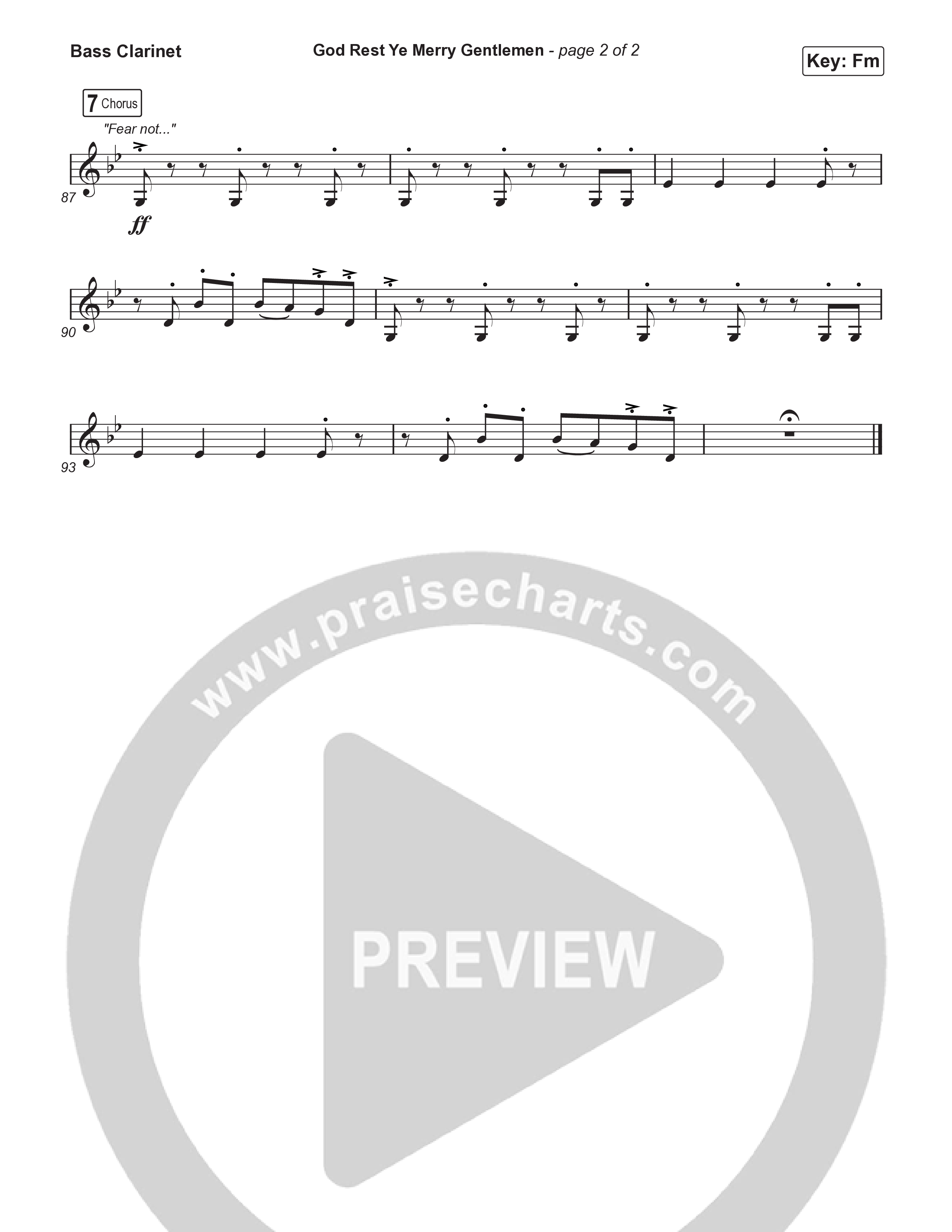 God Rest Ye Merry Gentlemen (Sing It Now) Bass Clarinet (Phil Wickham / Arr. Luke Gambill)