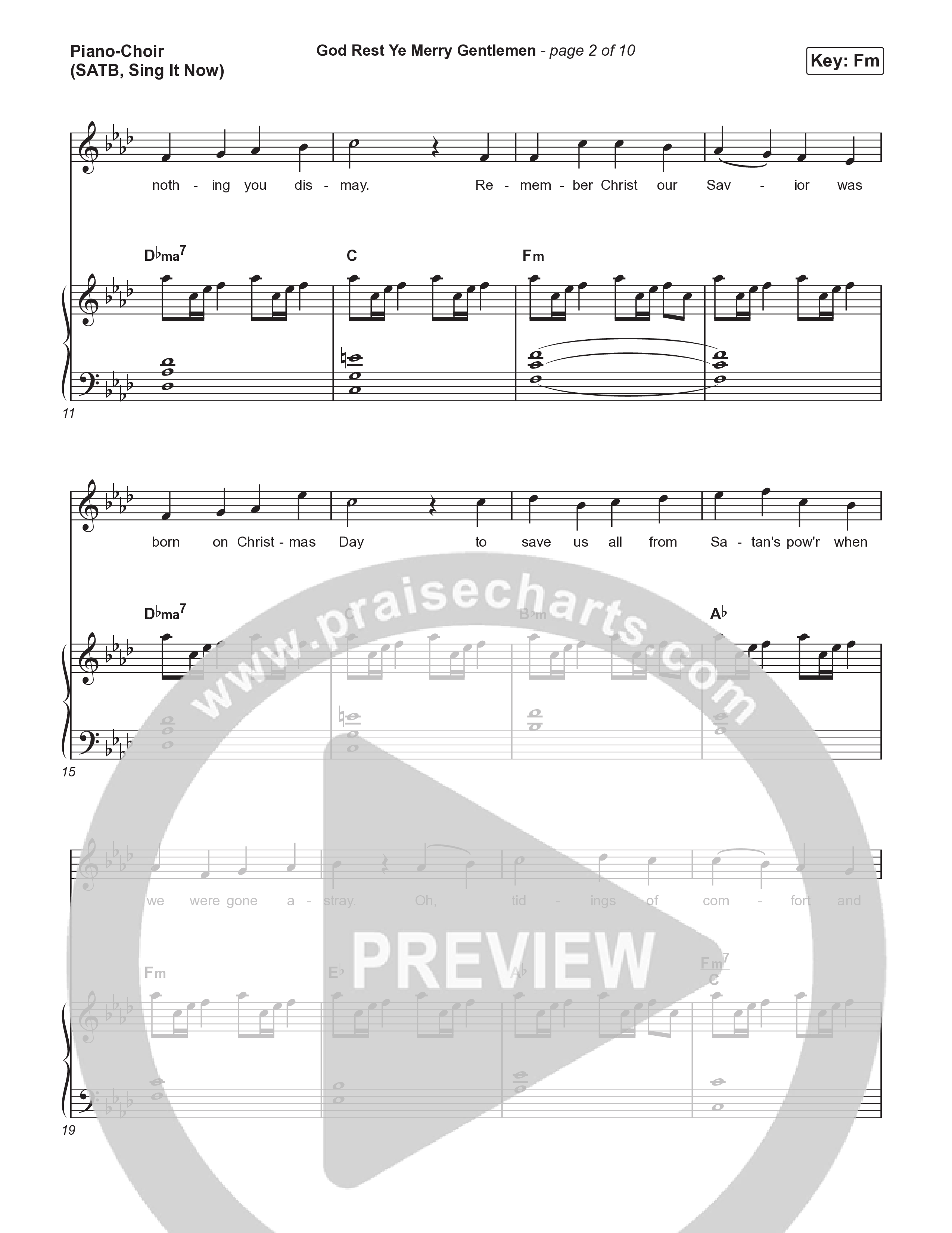 God Rest Ye Merry Gentlemen (Sing It Now) Piano/Choir (SATB) (Phil Wickham / Arr. Luke Gambill)