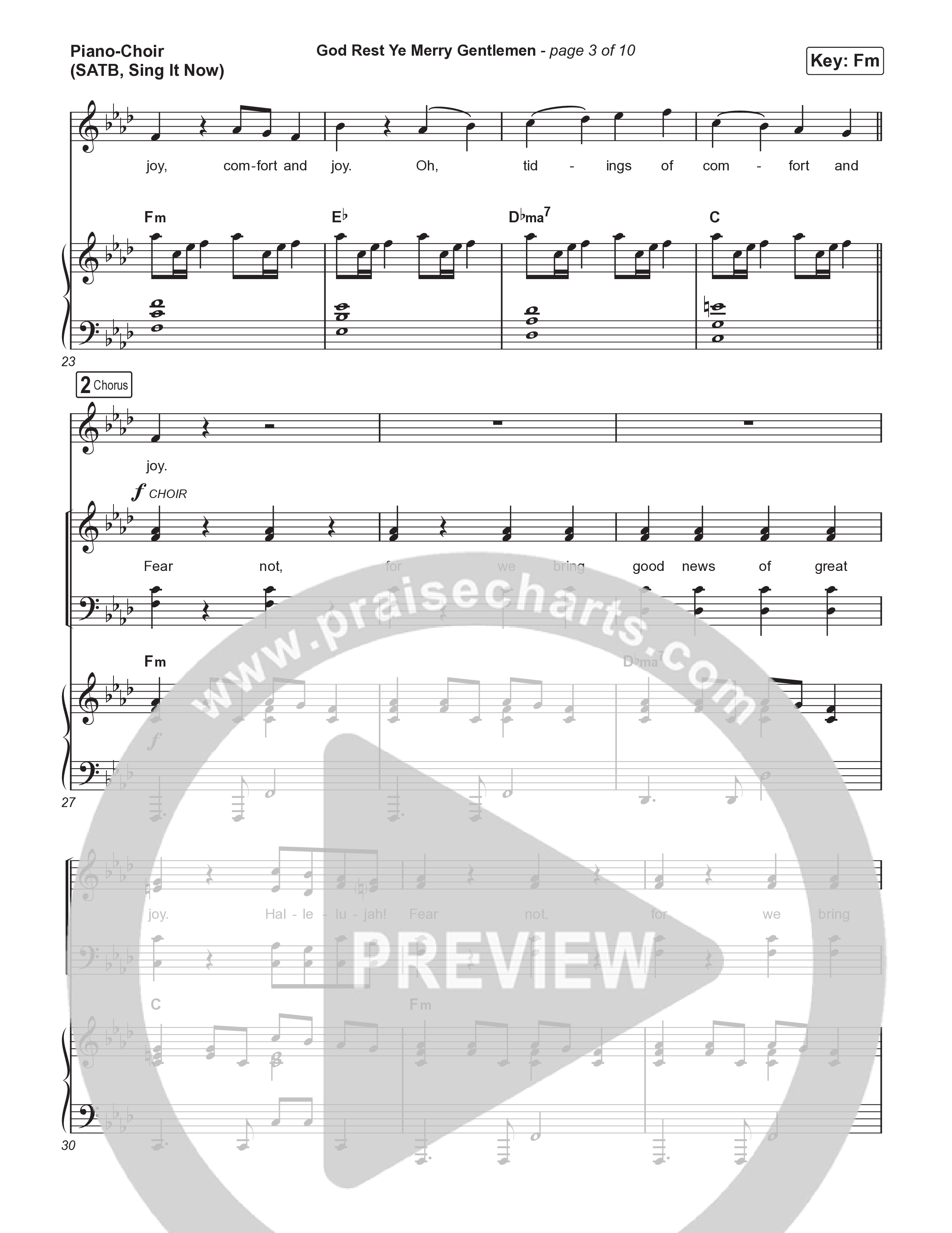 God Rest Ye Merry Gentlemen (Sing It Now) Piano/Choir (SATB) (Phil Wickham / Arr. Luke Gambill)