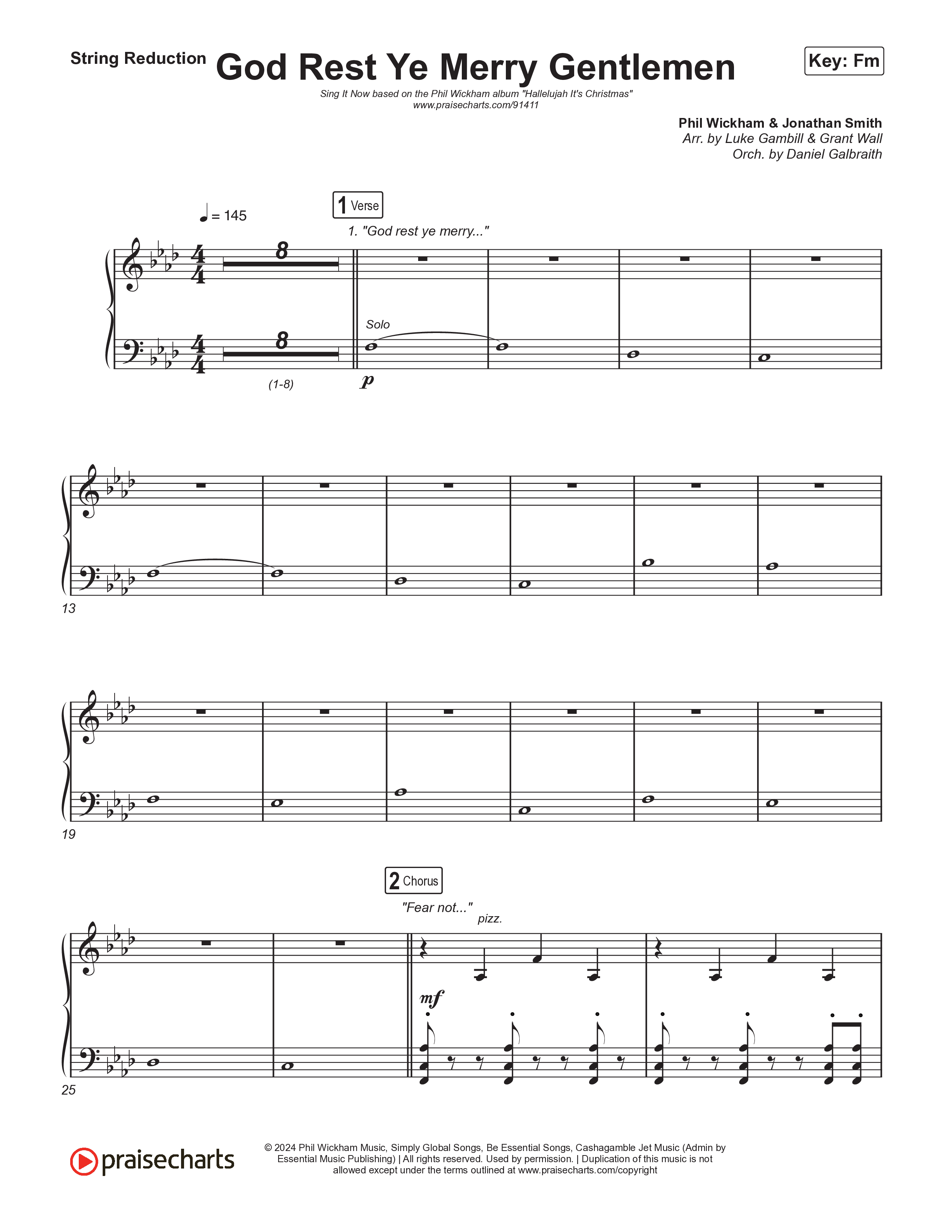 God Rest Ye Merry Gentlemen (Sing It Now) String Reduction (Phil Wickham / Arr. Luke Gambill)