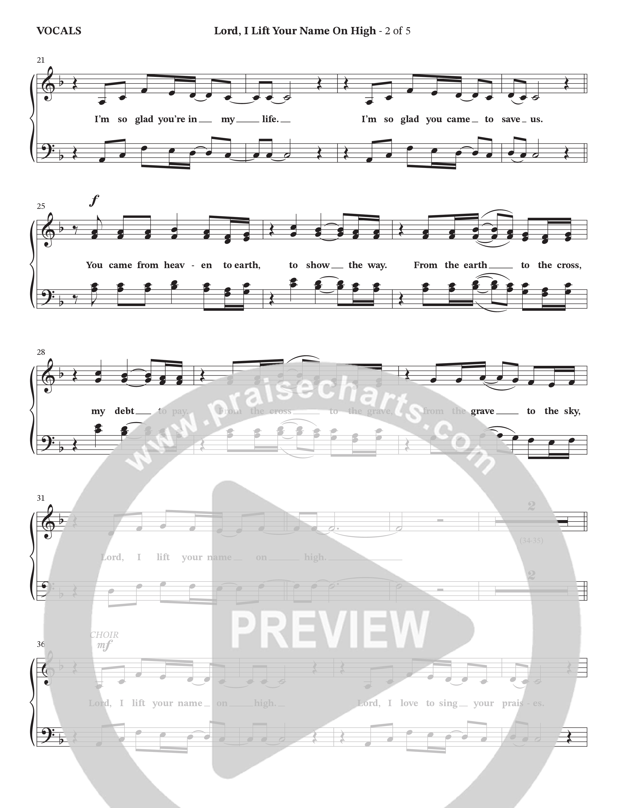 Lord I Lift Your Name On High (Live) (Choral Anthem SATB) Choir Sheet (SATB) (StowTown Worship / TaRanda Greene)