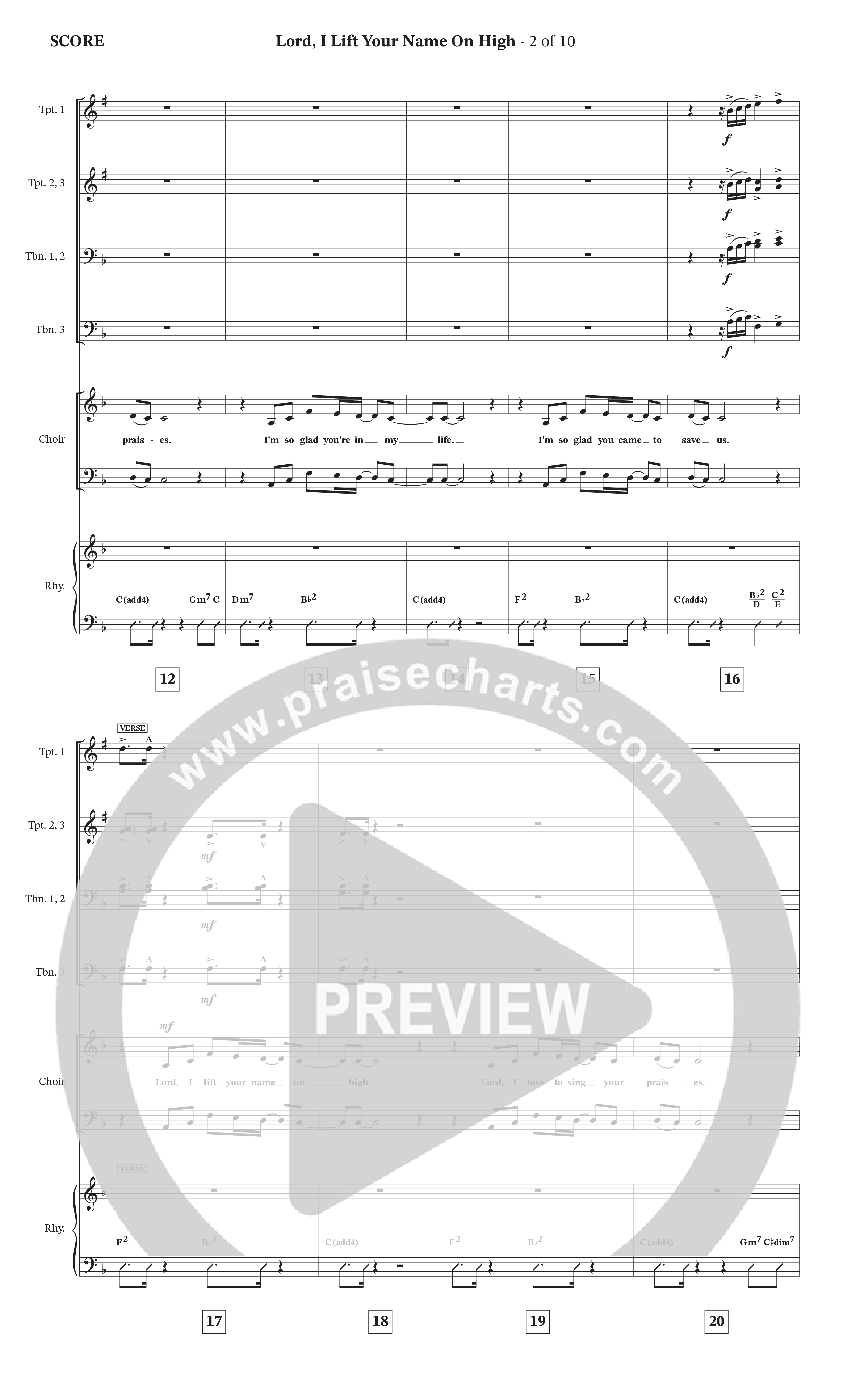 Lord I Lift Your Name On High (Live) (Choral Anthem SATB) Conductor's Score (StowTown Worship / TaRanda Greene)
