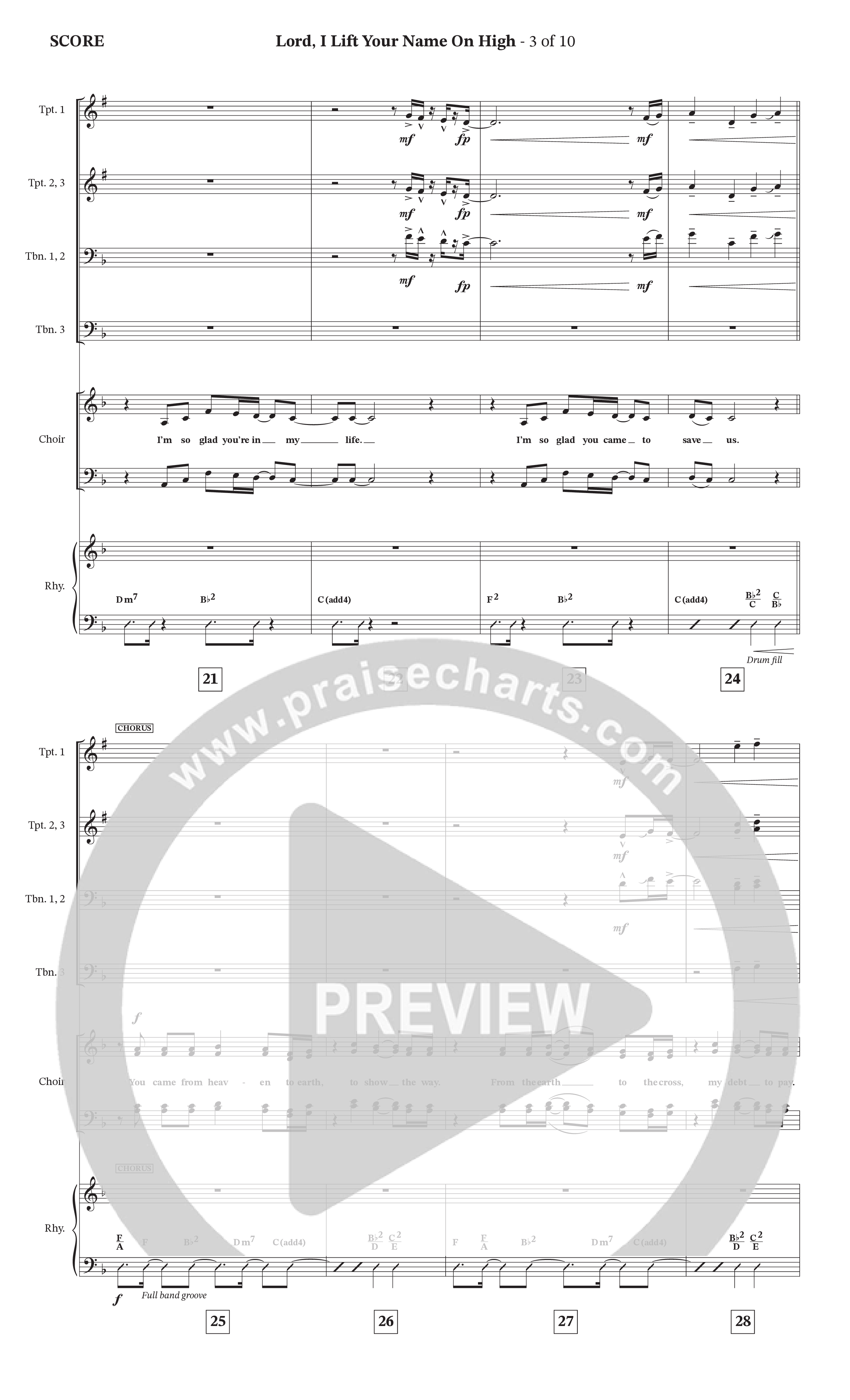 Lord I Lift Your Name On High (Live) (Choral Anthem SATB) Conductor's Score (StowTown Worship / TaRanda Greene)