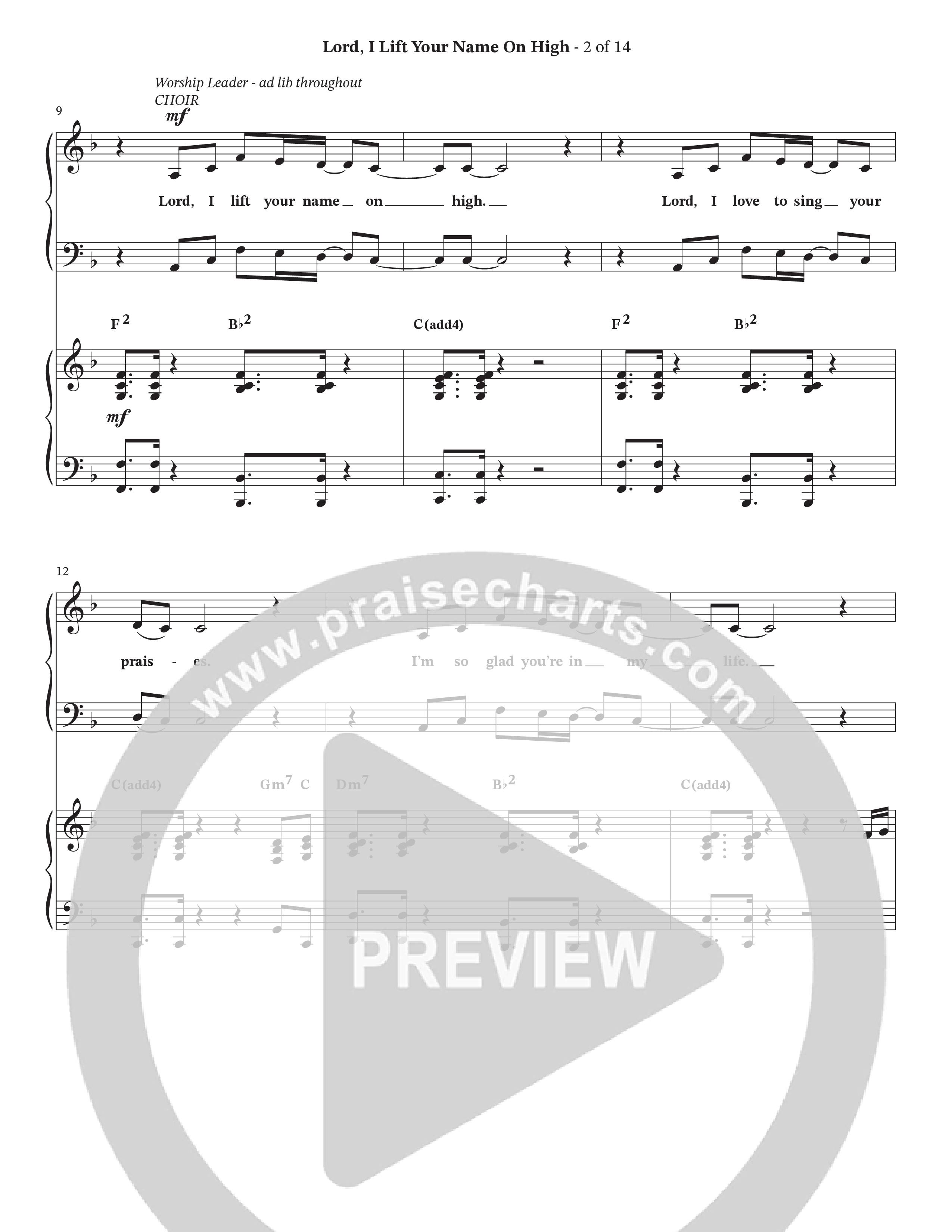 Lord I Lift Your Name On High (Live) (Choral Anthem SATB) Anthem (SATB/Piano) (StowTown Worship / TaRanda Greene)