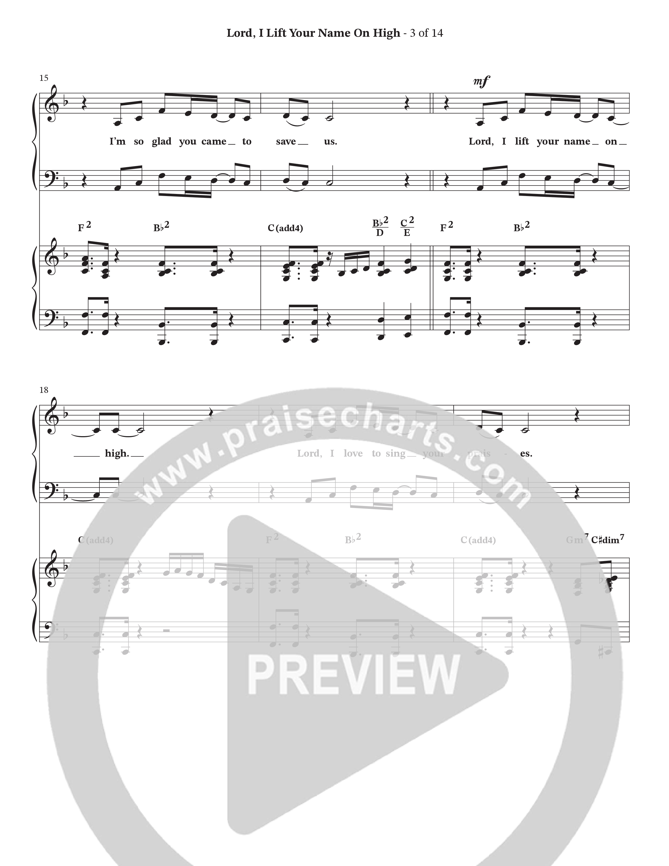 Lord I Lift Your Name On High (Live) (Choral Anthem SATB) Anthem (SATB/Piano) (StowTown Worship / TaRanda Greene)