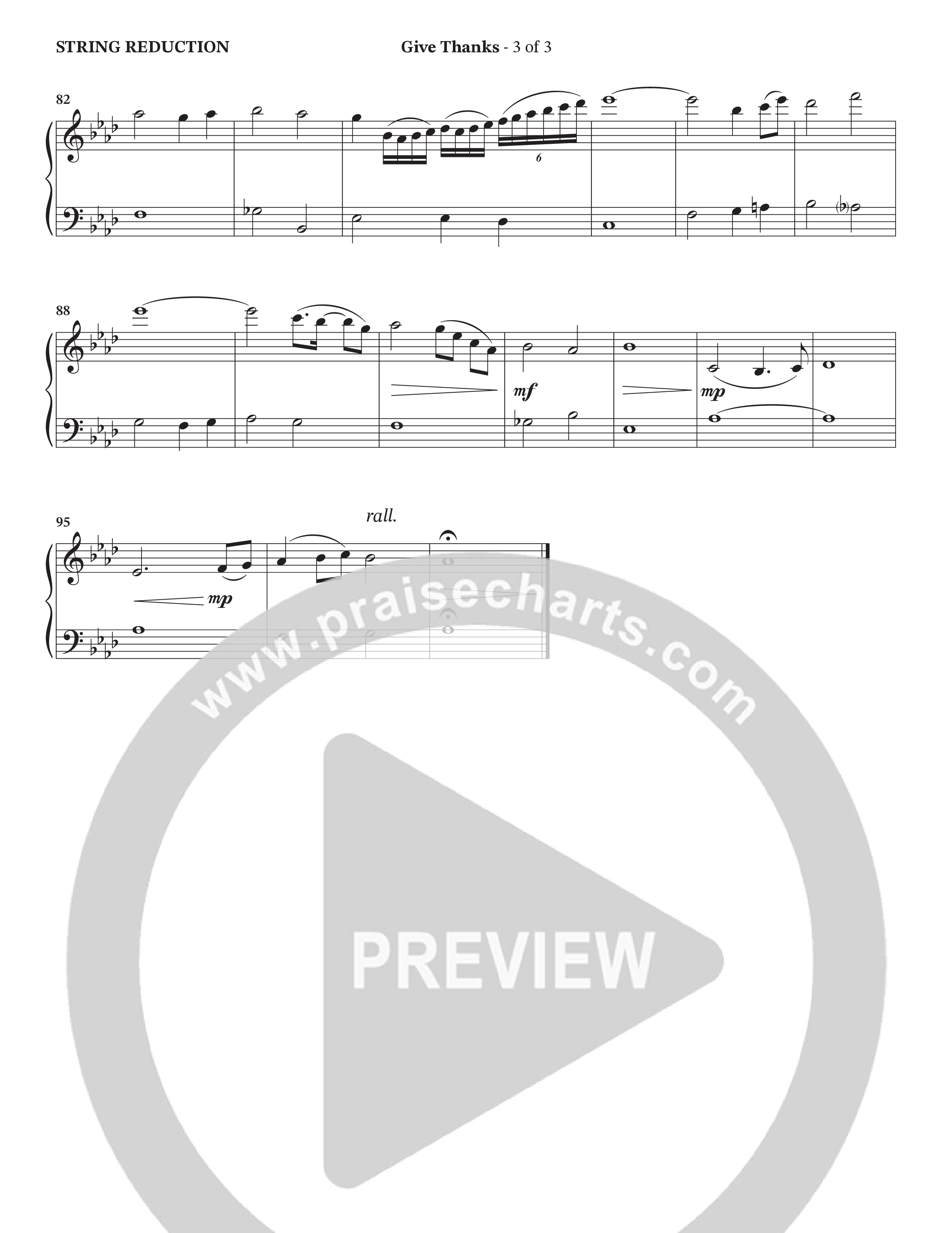 Give Thanks (Choral Anthem SATB) String Reduction (StowTown Worship / Alvin Slaughter)