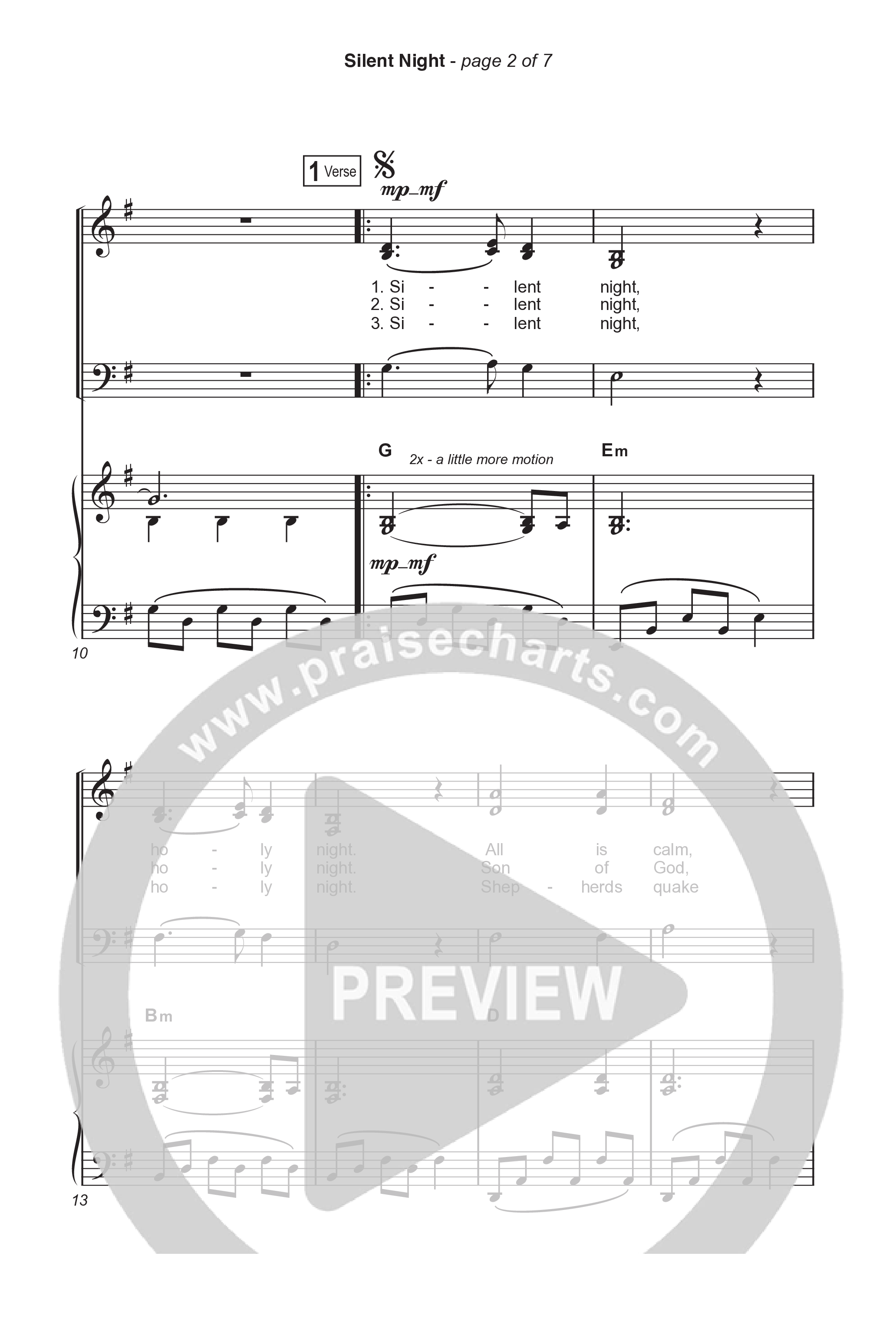 Silent Night (Worship Choir/SAB) Octavo (SAB & Pno) (Chris Tomlin / Kristyn Getty / Arr. Luke Gambill)