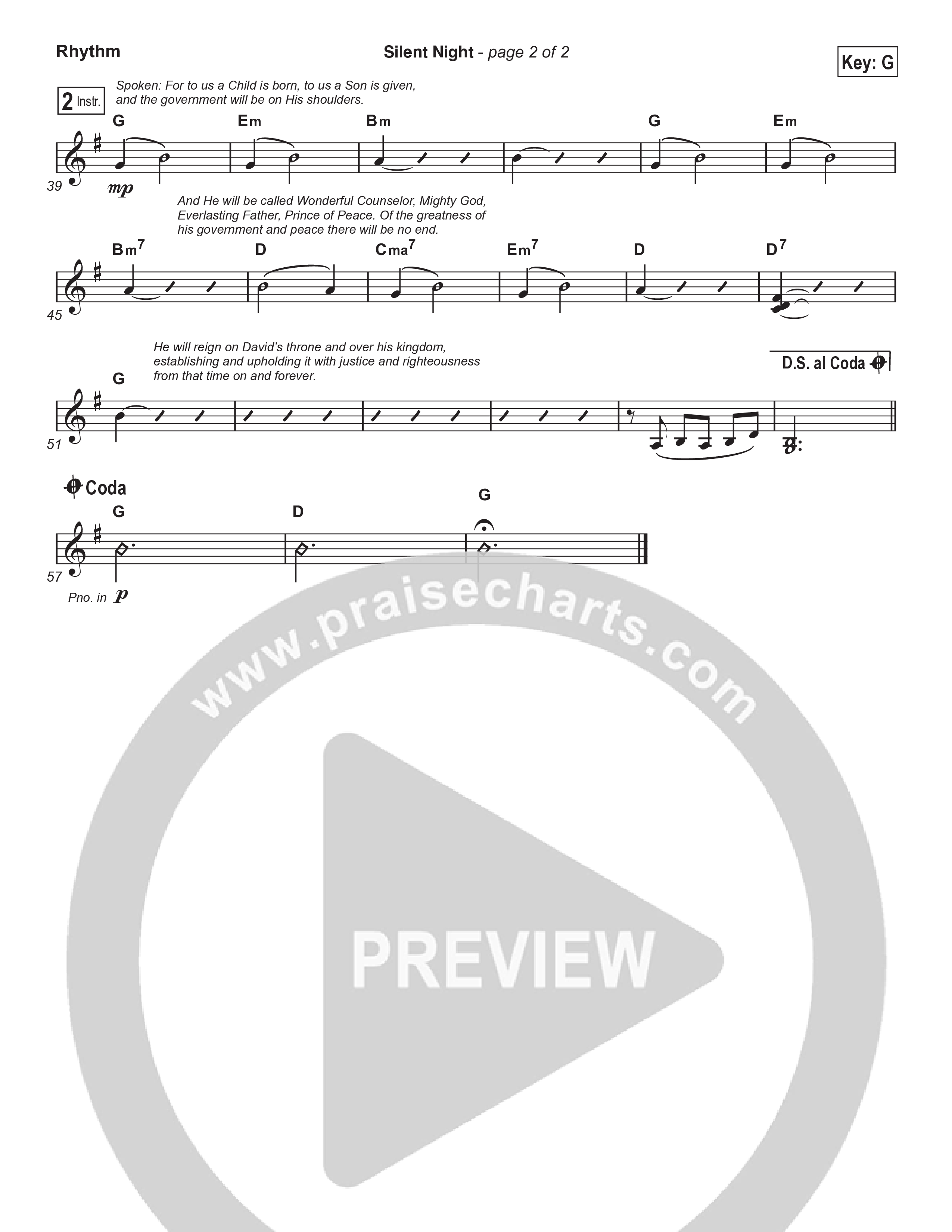 Silent Night (Worship Choir/SAB) Rhythm Pack (Chris Tomlin / Kristyn Getty / Arr. Luke Gambill)