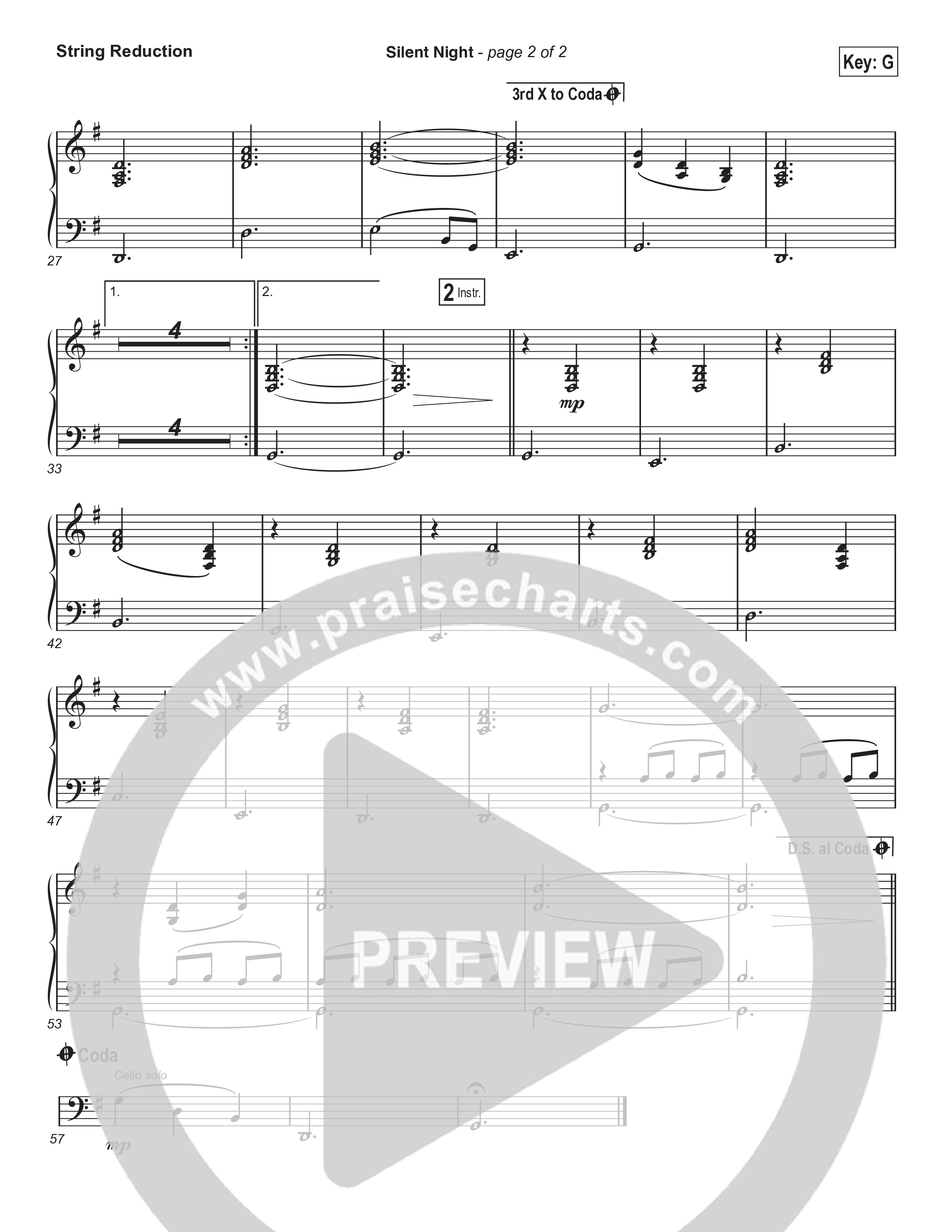 Silent Night (Worship Choir/SAB) String Reduction (Chris Tomlin / Kristyn Getty / Arr. Luke Gambill)