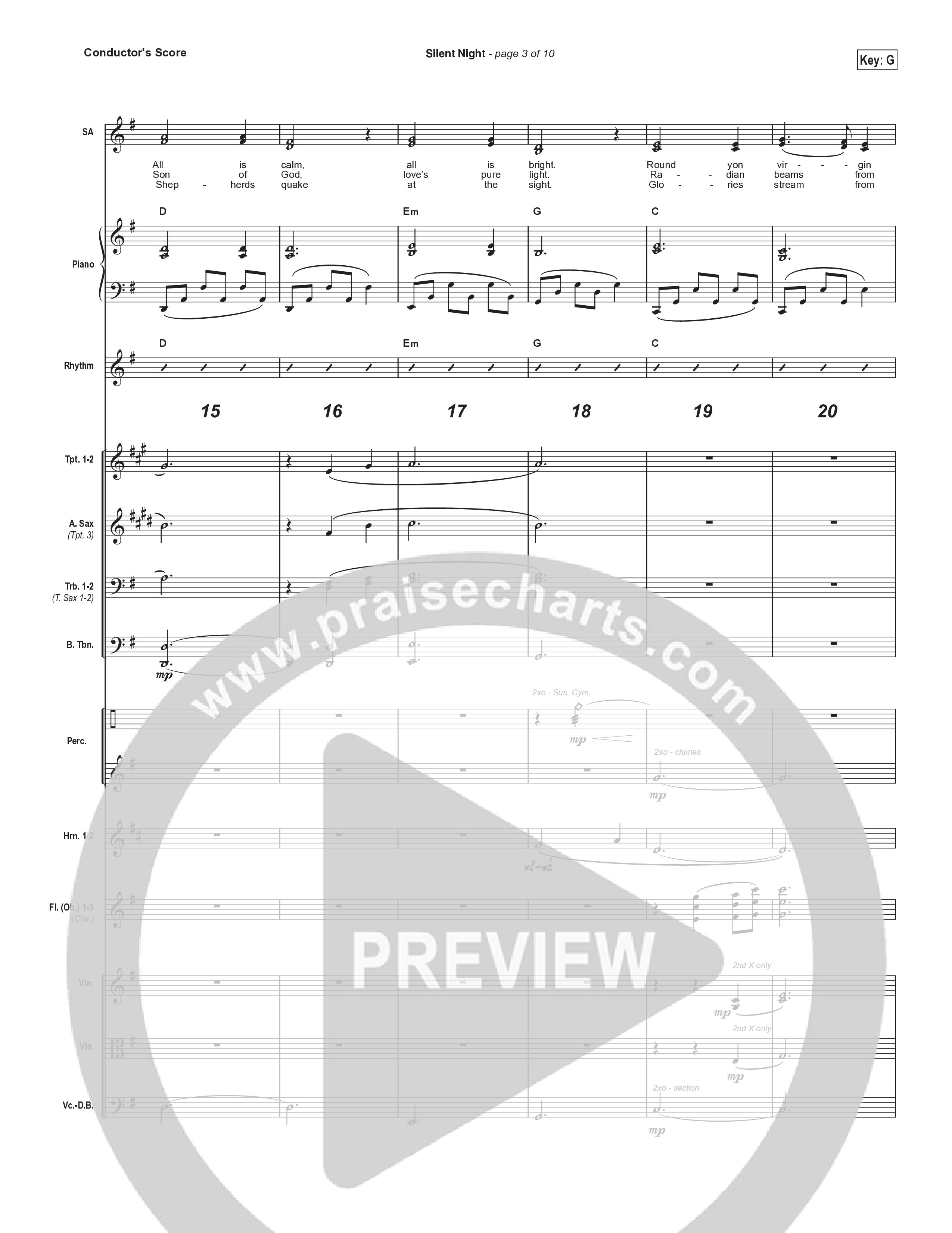 Silent Night (Unison/2-Part) Orchestration (Chris Tomlin / Kristyn Getty / Arr. Luke Gambill)
