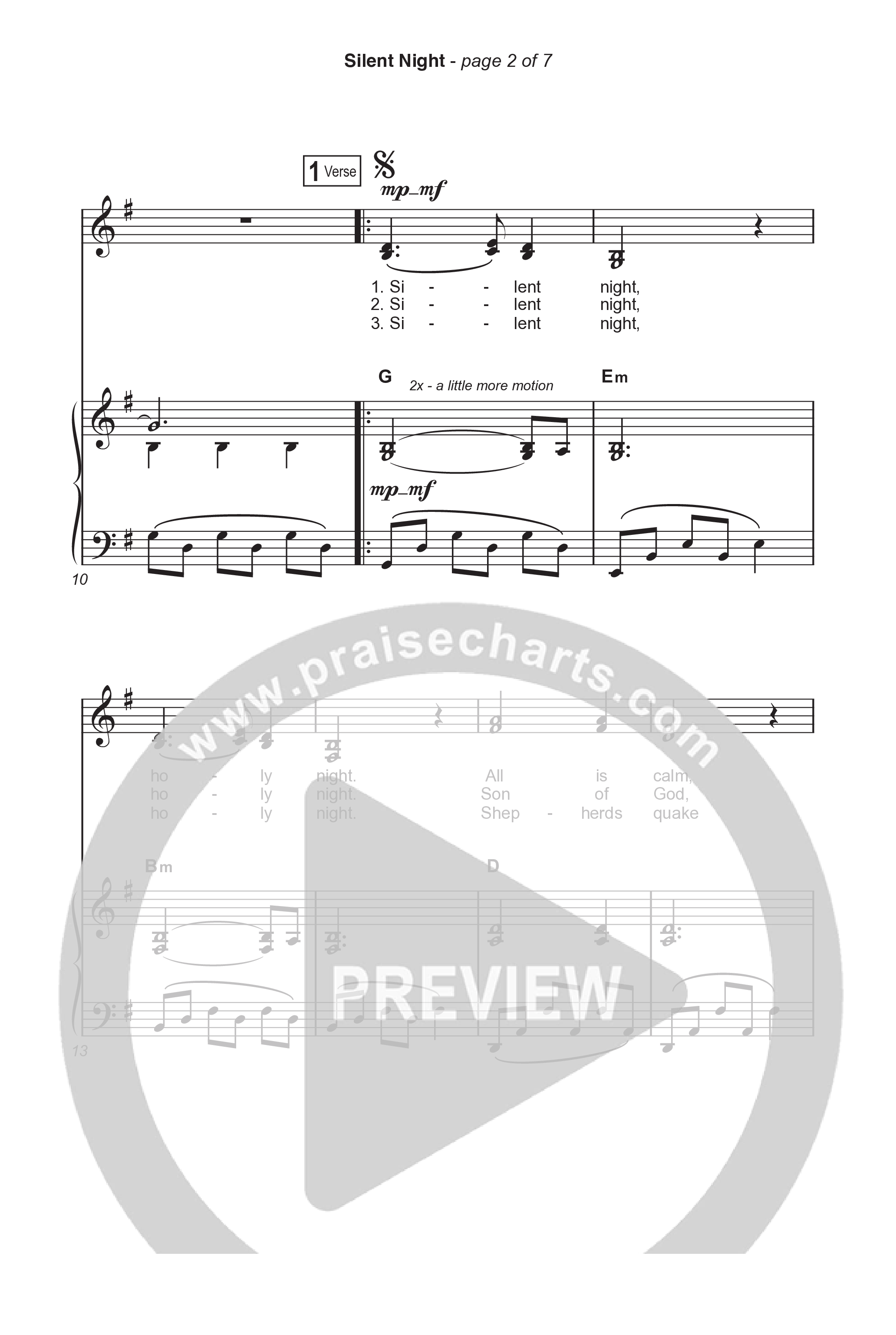Silent Night (Unison/2-Part) Octavo (Uni/2-Part & Pno) (Chris Tomlin / Kristyn Getty / Arr. Luke Gambill)