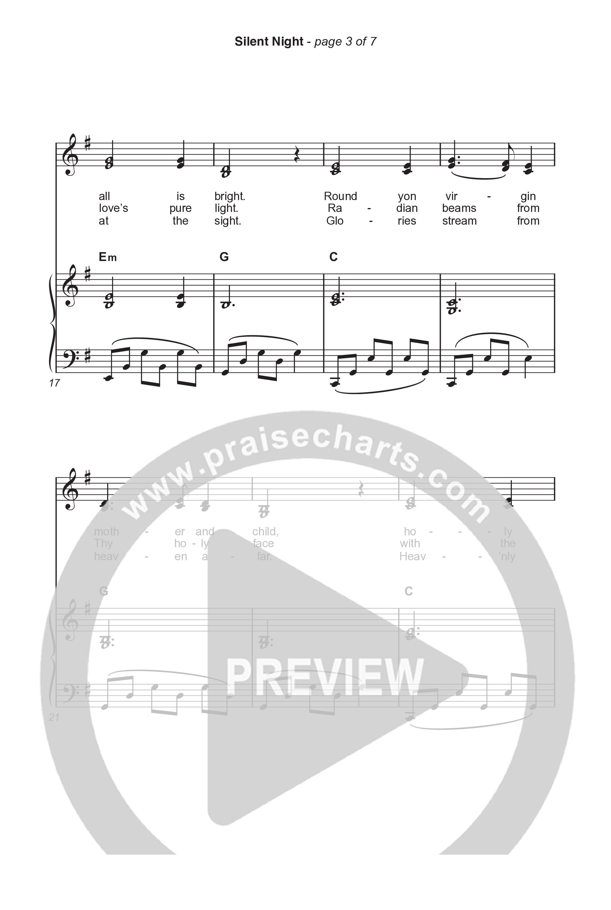 Silent Night (Unison/2-Part) Octavo (Uni/2-Part & Pno) (Chris Tomlin / Kristyn Getty / Arr. Luke Gambill)