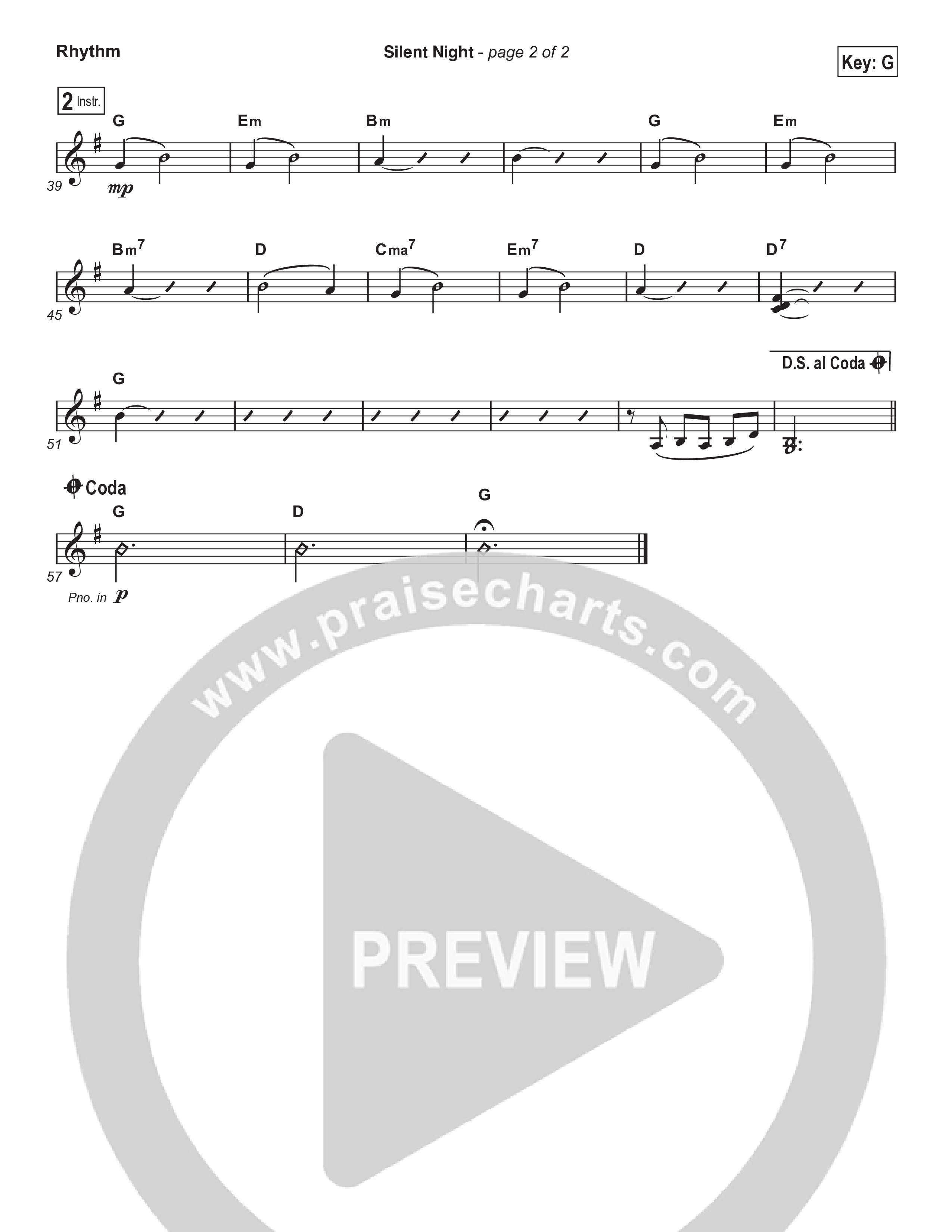 Silent Night (Unison/2-Part) Rhythm Pack (Chris Tomlin / Kristyn Getty / Arr. Luke Gambill)
