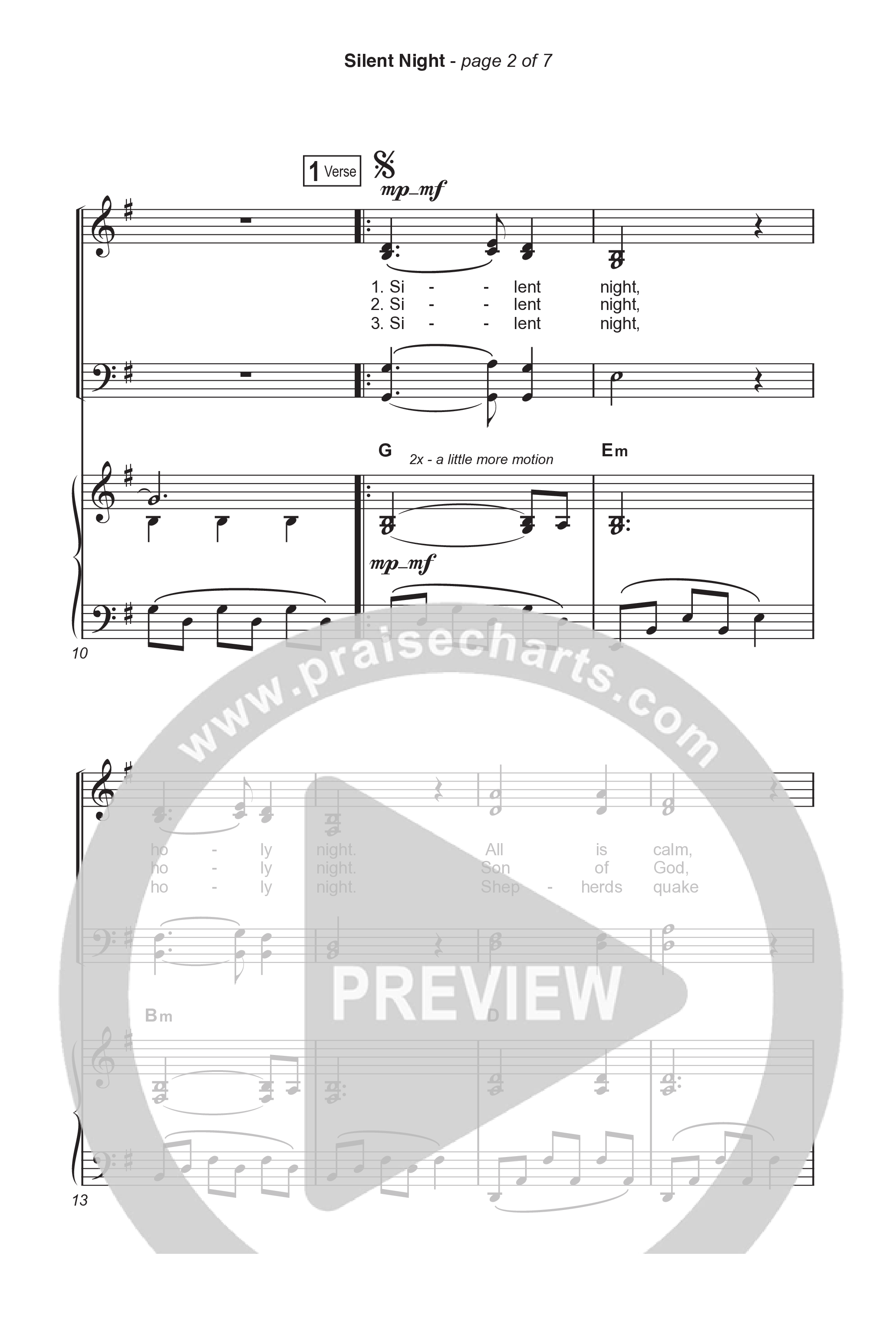 Silent Night (Sing It Now) Octavo (SATB & Pno) (Chris Tomlin / Kristyn Getty / Arr. Luke Gambill)