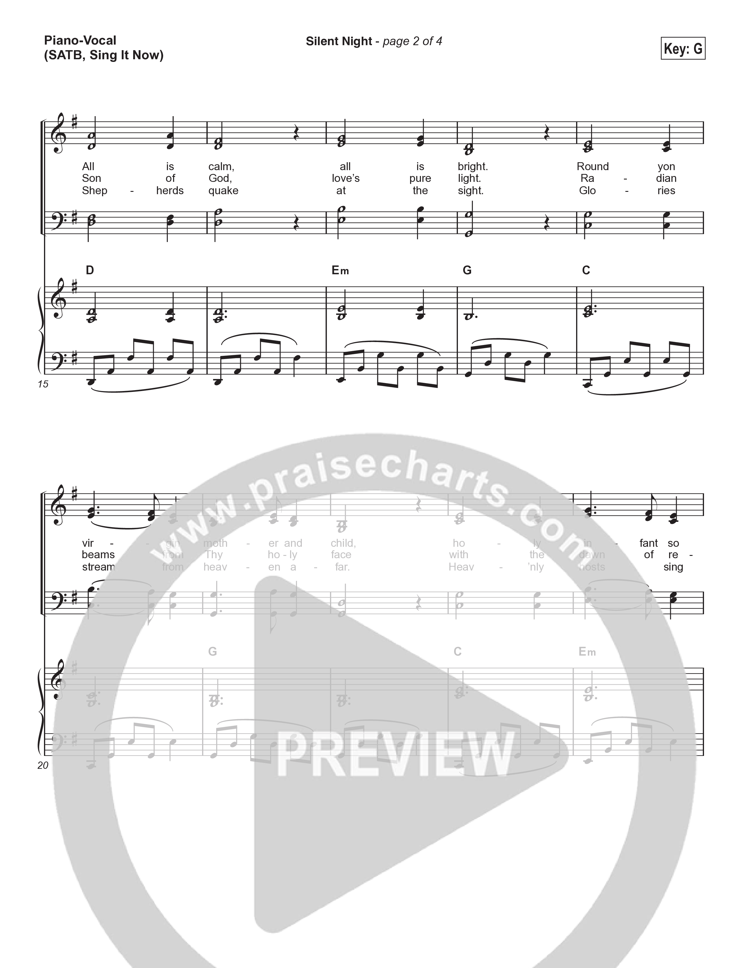Silent Night (Sing It Now) Piano/Choir (SATB) (Chris Tomlin / Kristyn Getty / Arr. Luke Gambill)